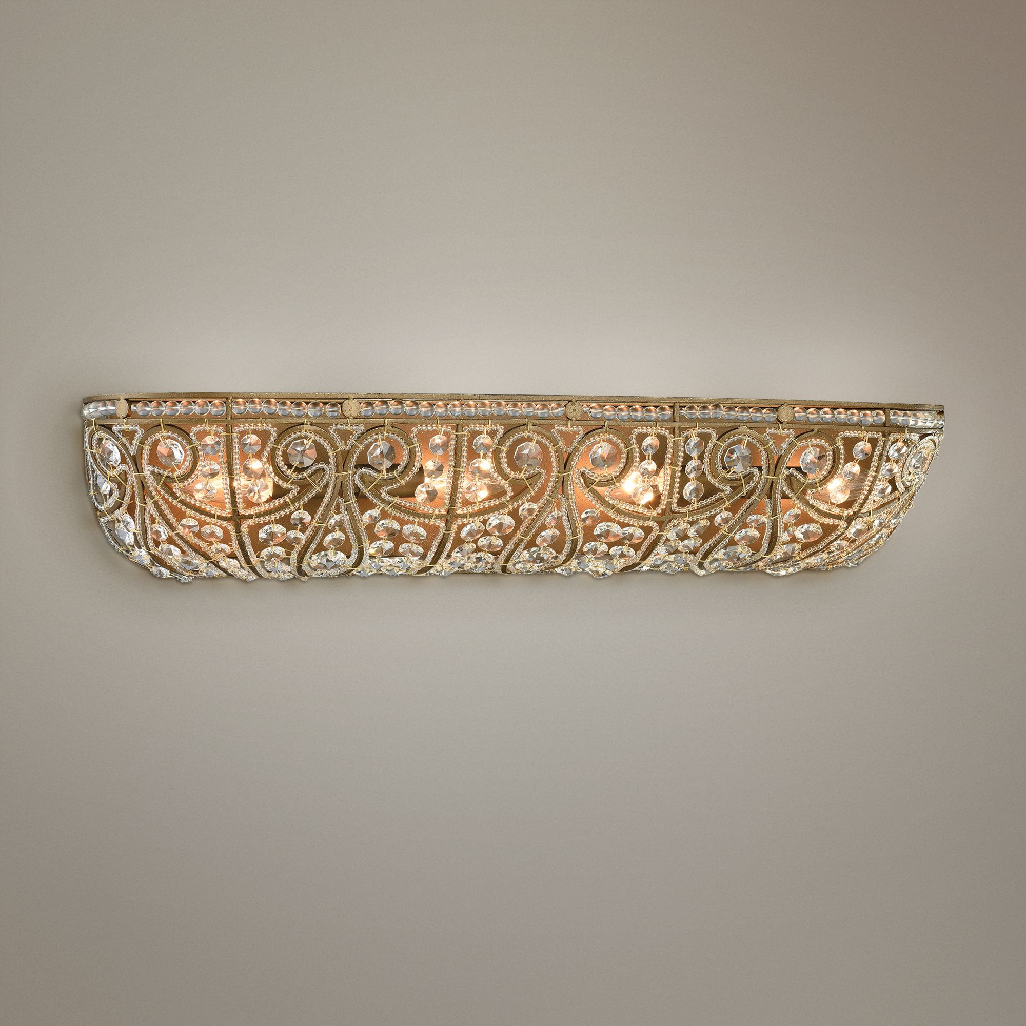 Elizabethan 27" Wide Dark Bronze 4-Light Bath Light