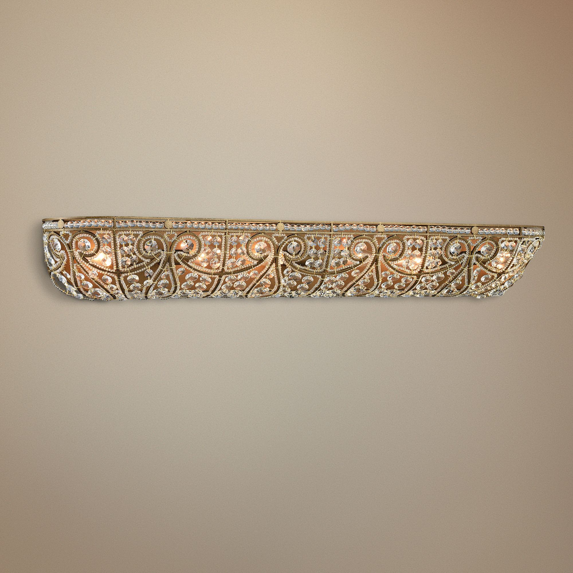 Elizabethan 36" Wide Dark Bronze 6-Light Bath Light