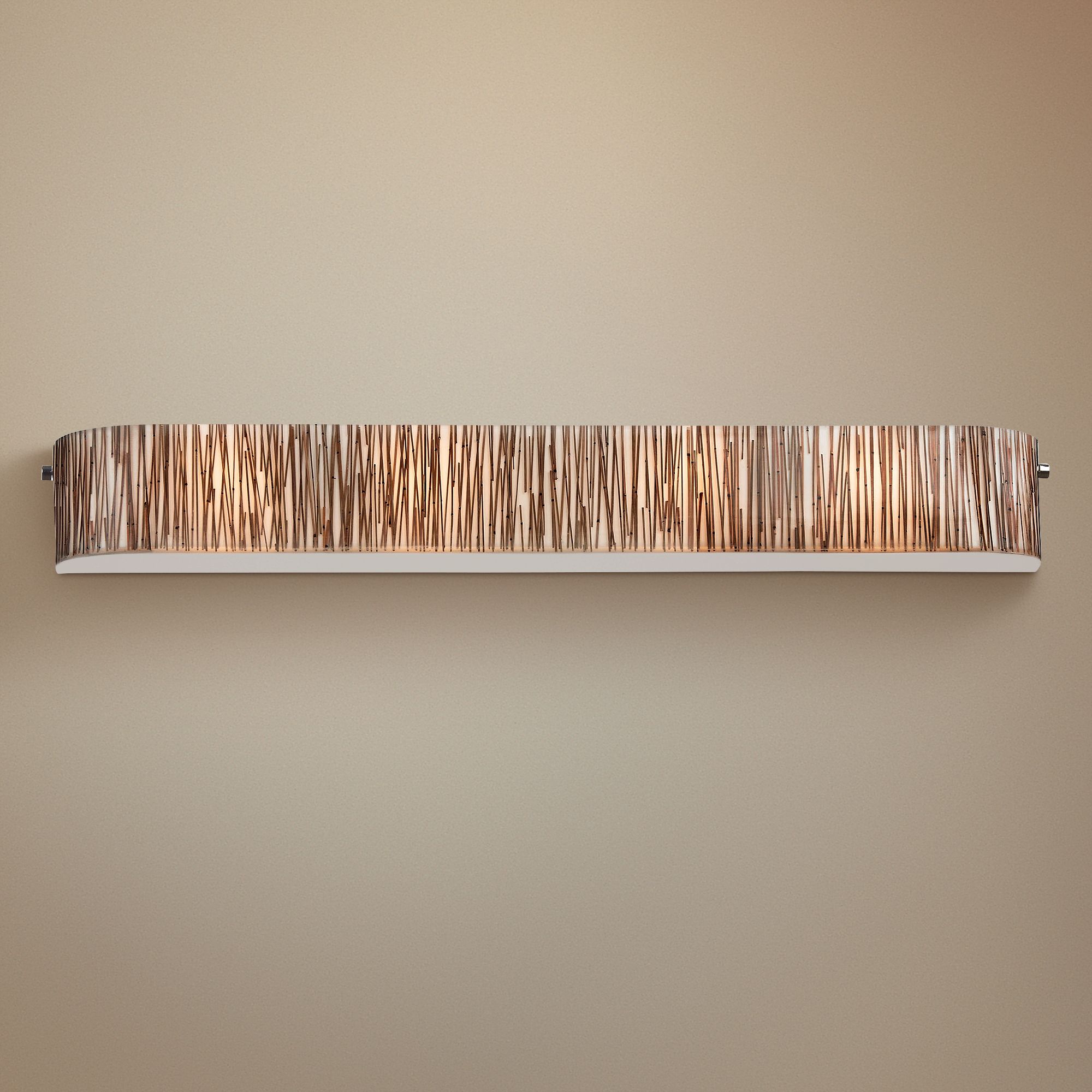 Modern Organics 41" Wide Chrome Bamboo Stems Bath Light