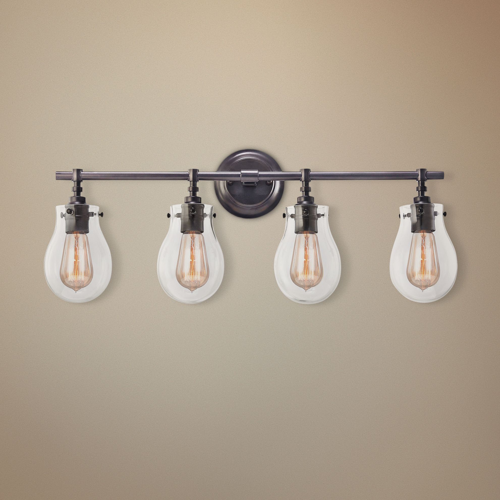 Jaelyn 29" Wide Oil Rubbed Bronze 4-Light Bath Light