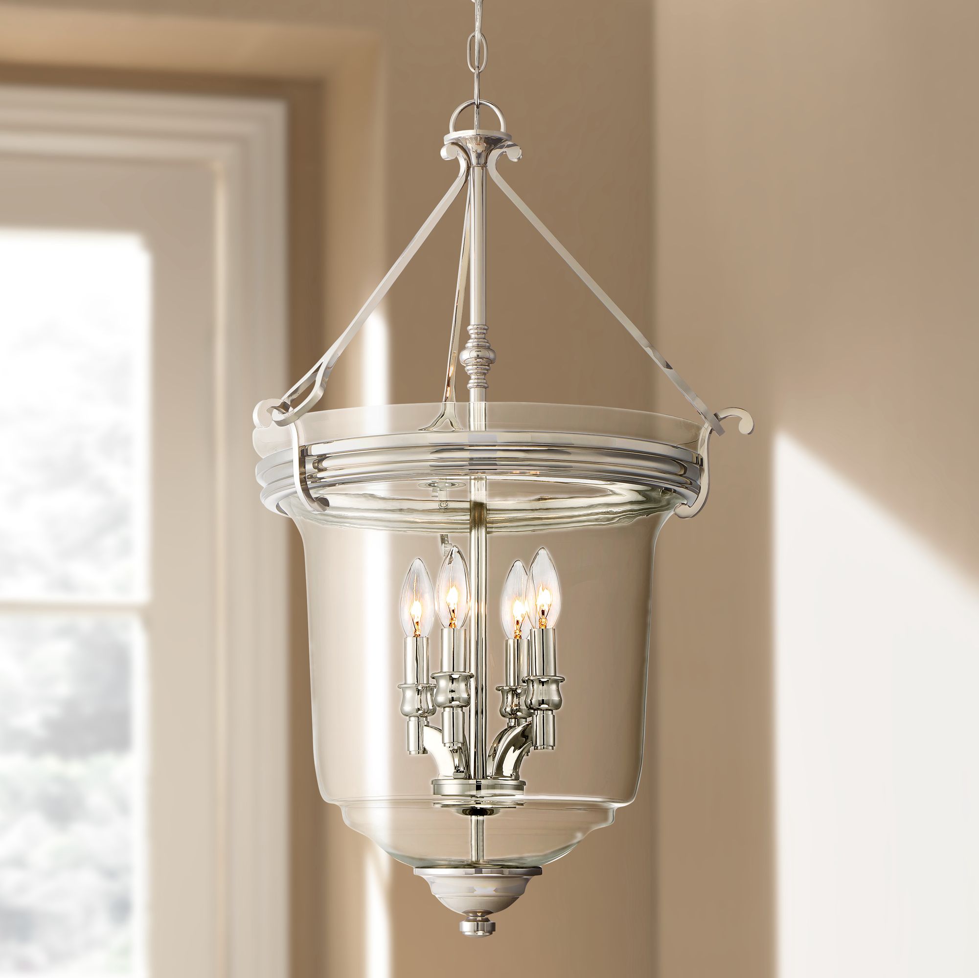 Audrey's Point 19 3/4"W Nickel Convertible Pendant Light