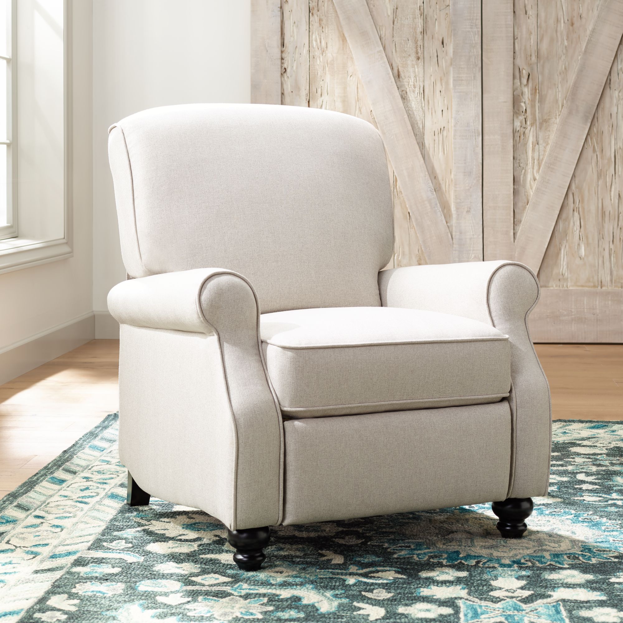 Ethel Barley Herringbone Push Back Recliner Chair