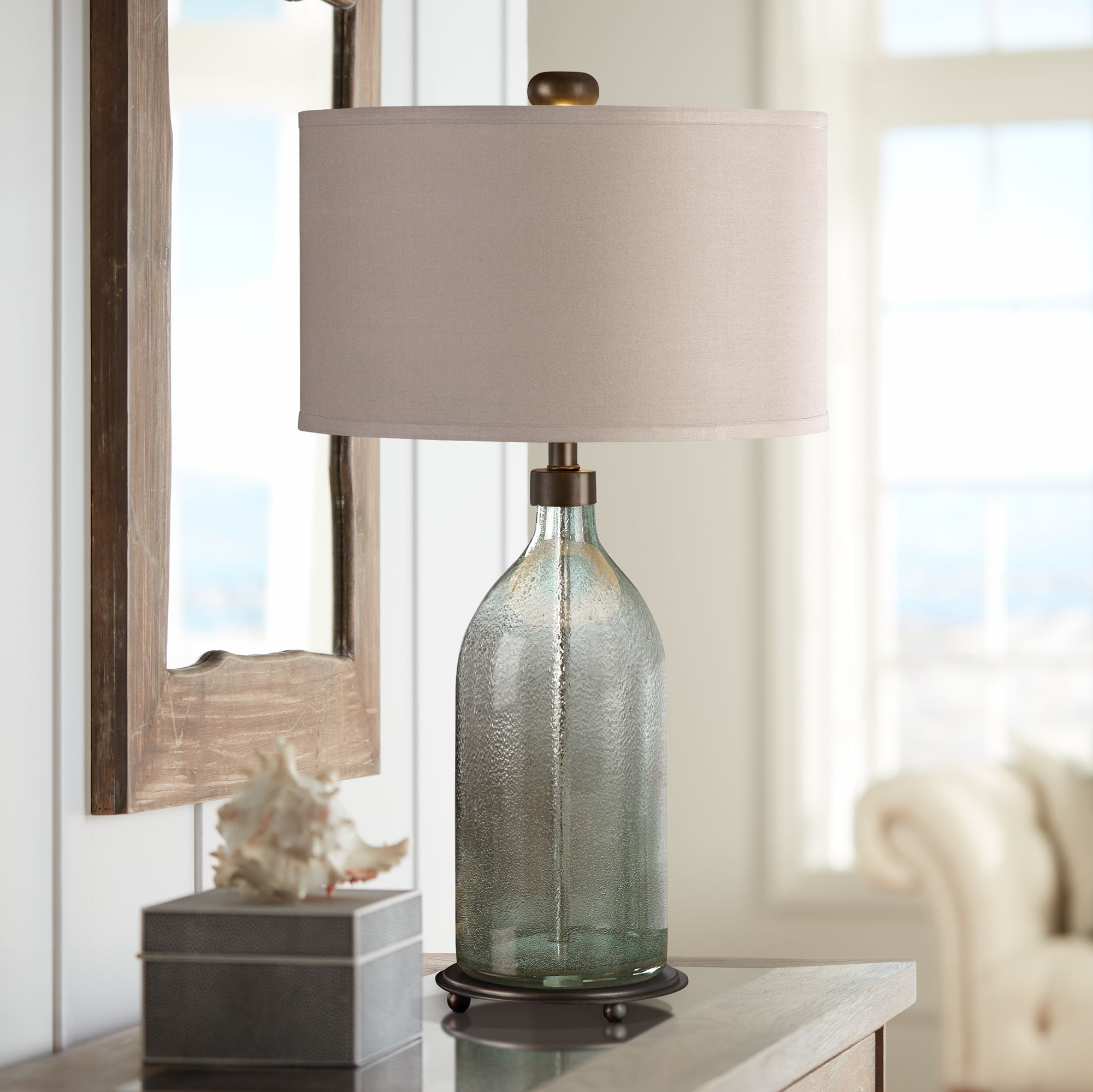 glass jug table lamp