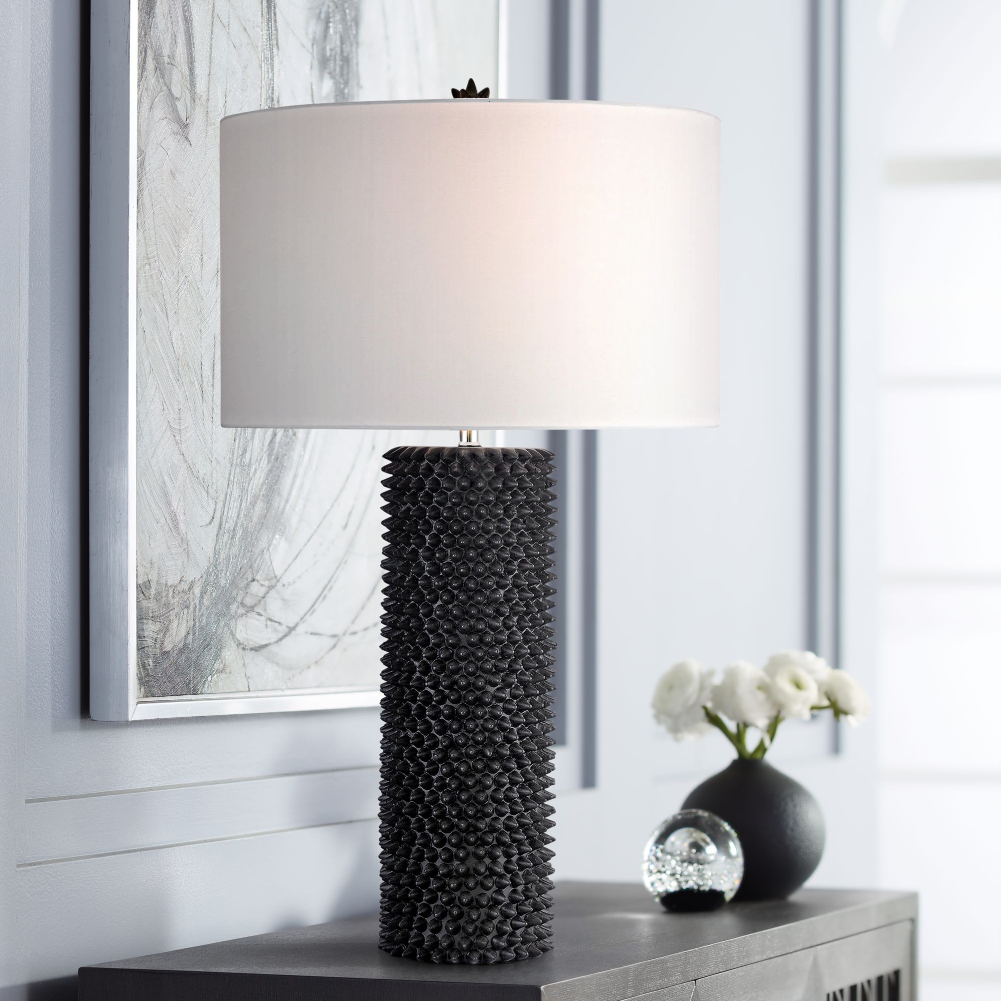 Punk Black Table Lamp – Modern Industrial for Home Decor