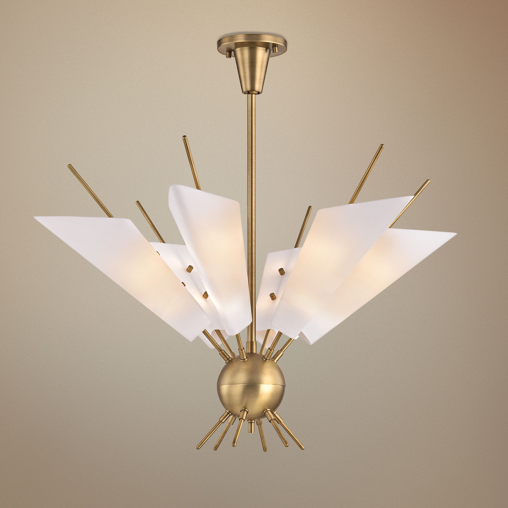 Cooper 32 1/4" Wide Aged Brass 12-Light LED Chandelier