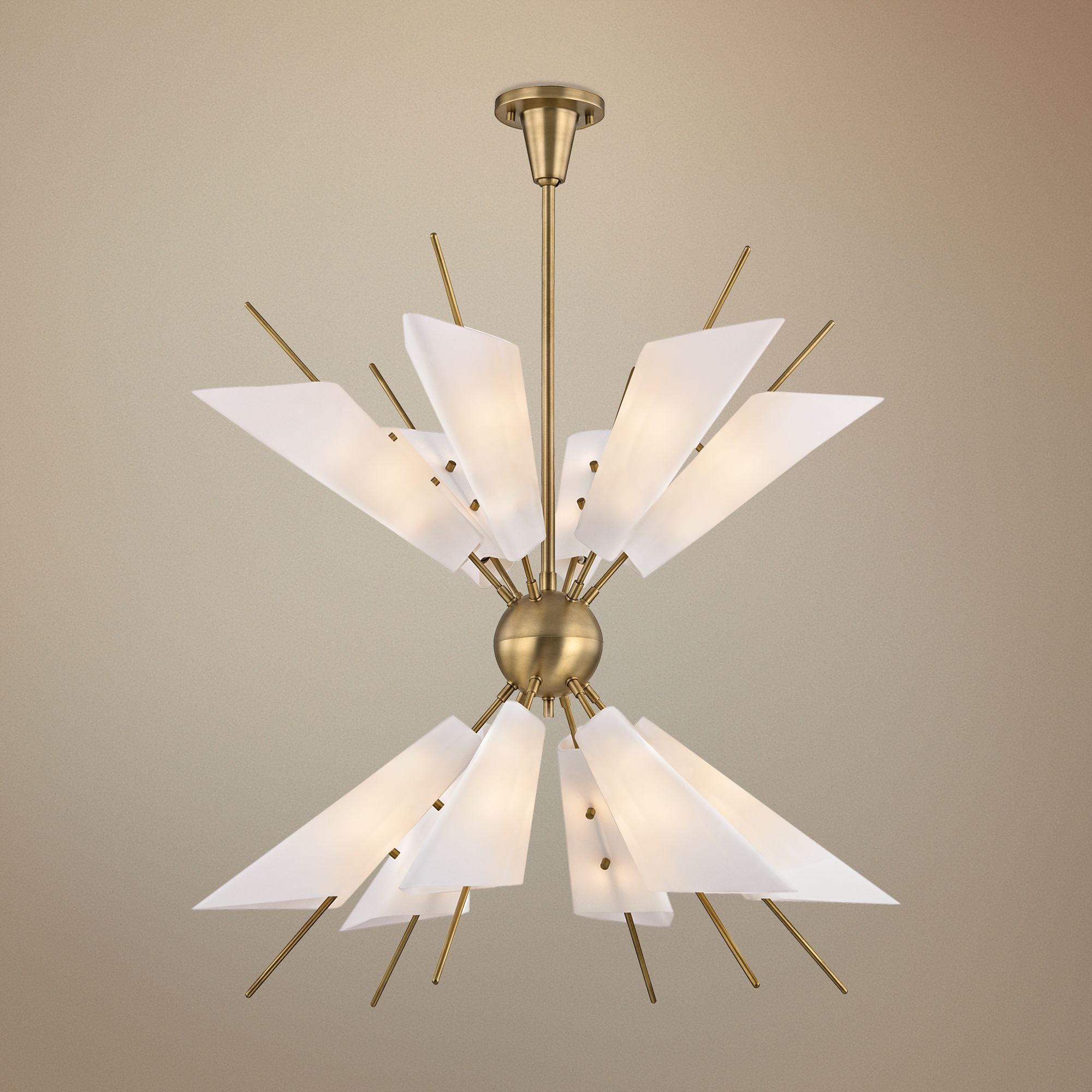 Cooper 32 1/4" Wide Aged Brass 24-Light LED Chandelier