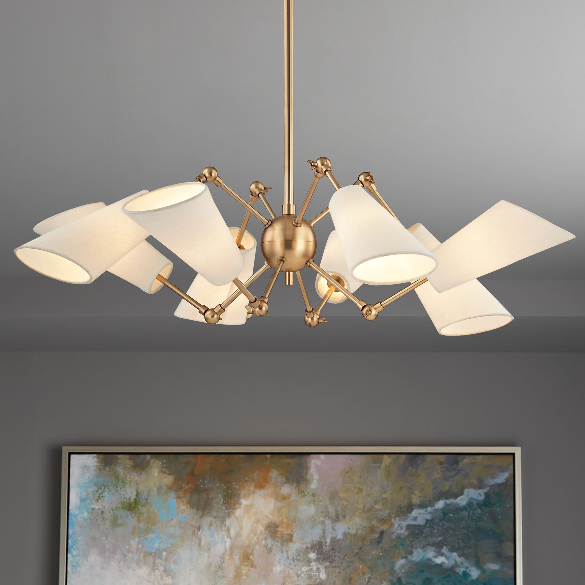 Hudson Valley Buckingham 34 1/2" Wide Aged Brass Chandelier