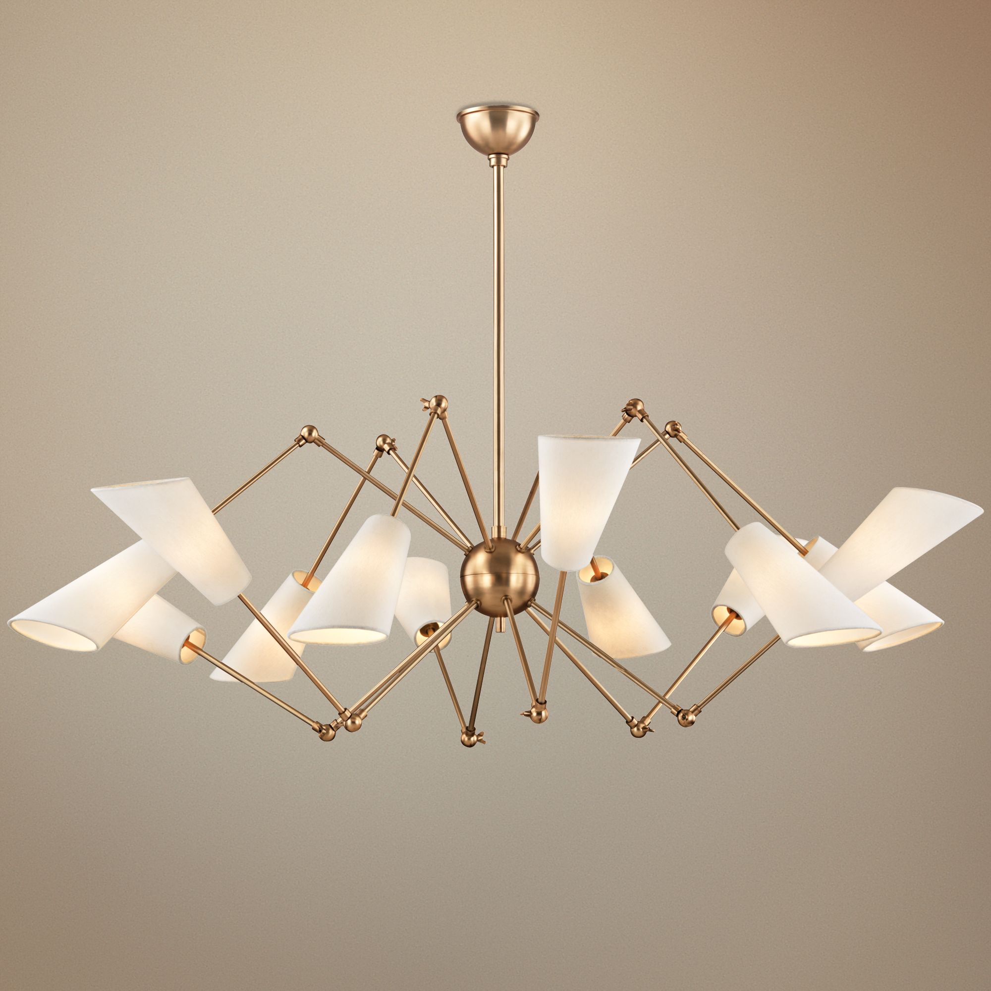 Hudson Valley Buckingham 54" Wide Aged Brass Chandelier