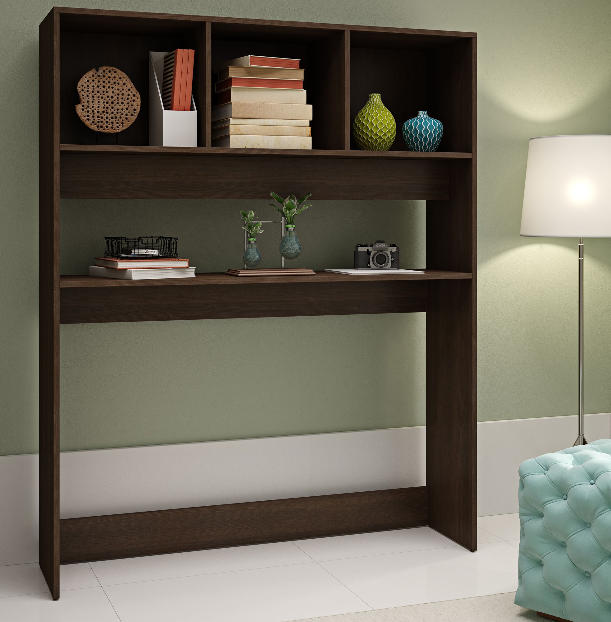 Aosta 47 1/4" Wide Tobacco Wood Display Desk