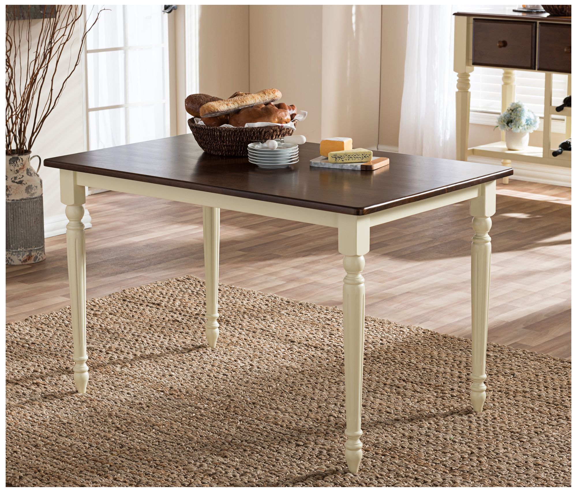 Napoleon 46 3/4" Wide Cherry and Buttermilk Dining Table