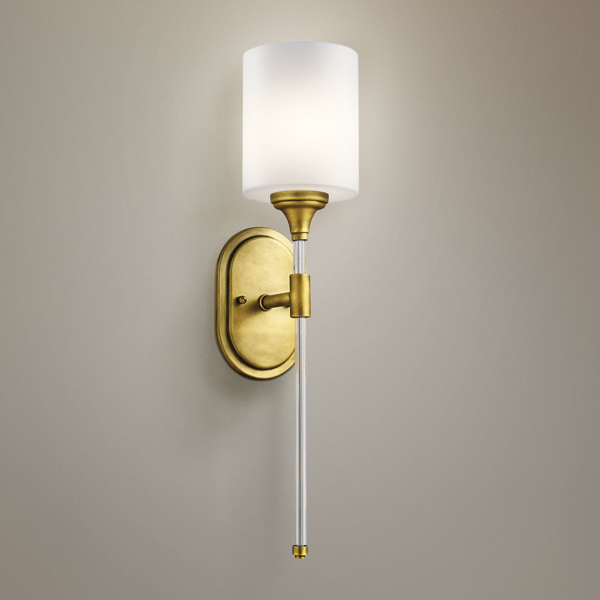 Kichler Theo 23 1/4" High Natural Brass Wall Sconce