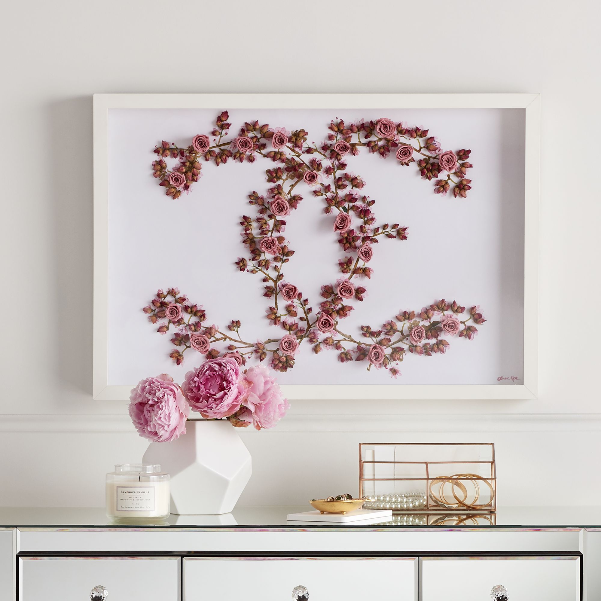 Oliver Gal Sakura Love 27" Wide Framed Wall Art