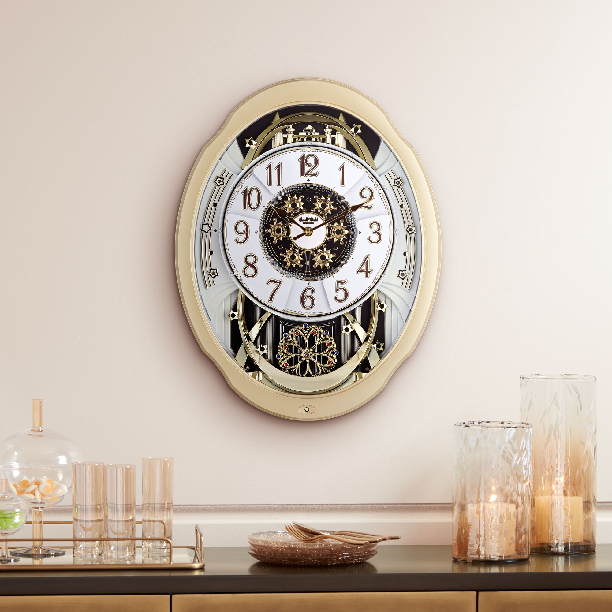 Marvelous Swarovski Crystal 20 3/4" High Motion Wall Clock