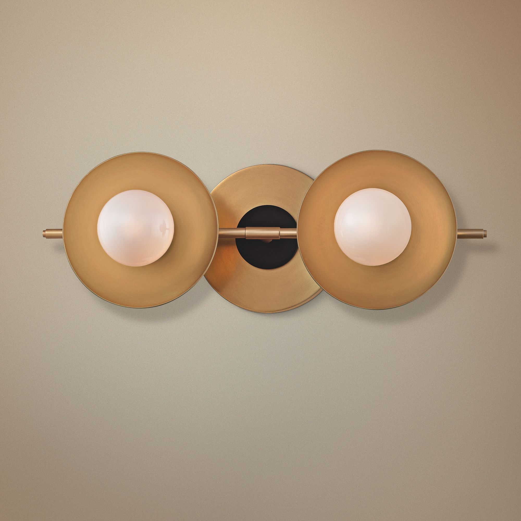 Julien 4 3/4"H 2-Light Aged Brass LED Bath Light