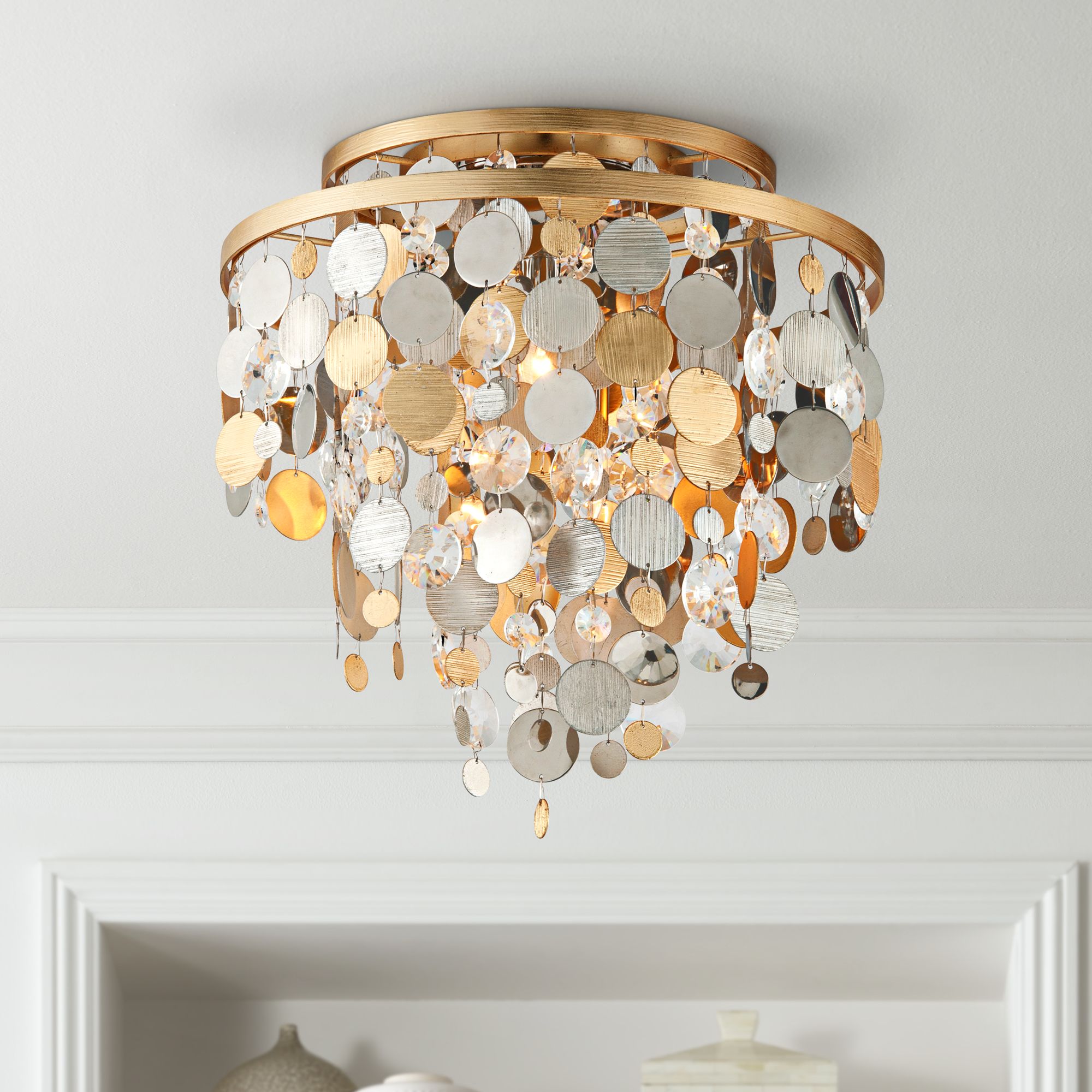glam flush ceiling light