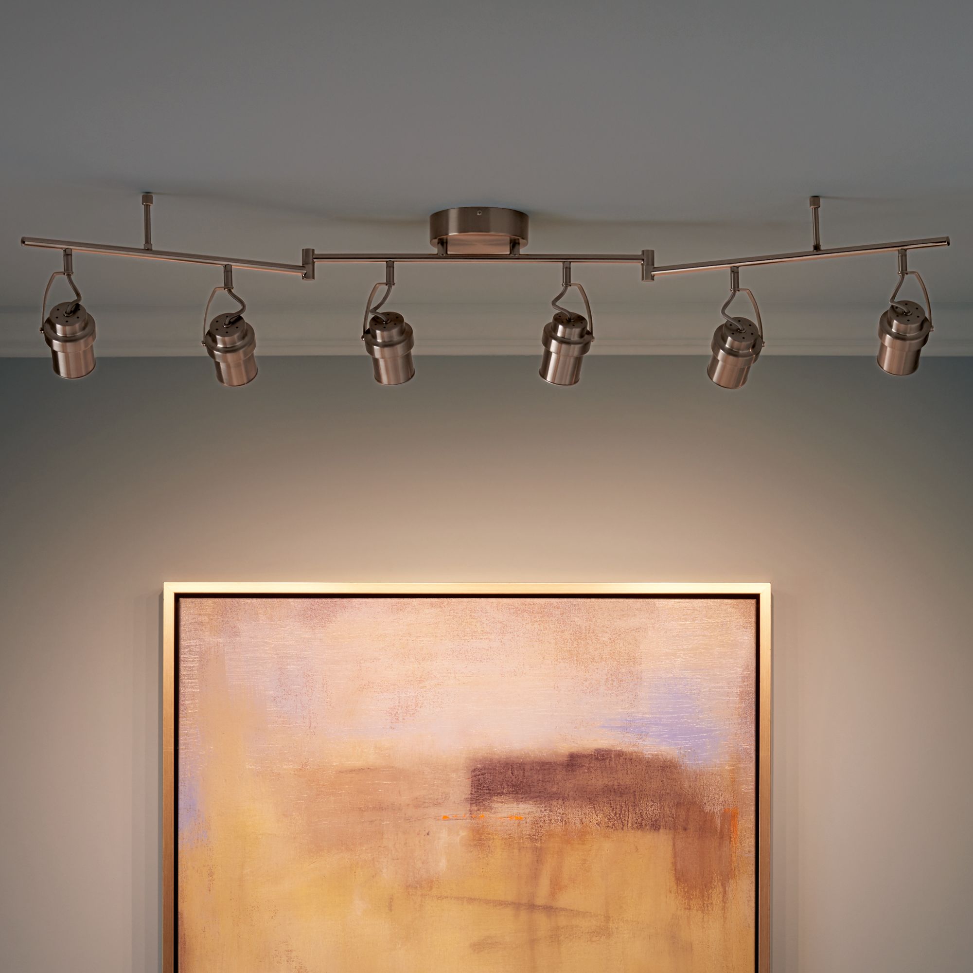 Pro Track® Gladstone 6-Light Nickel LED Track Light Kit