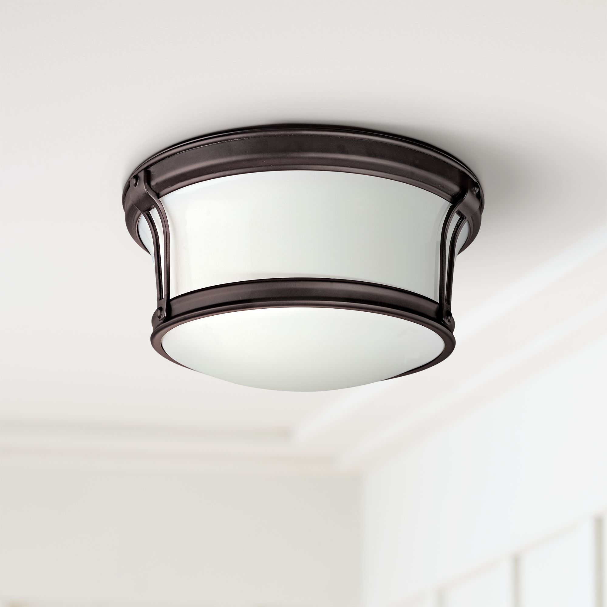 Newport 10" Wide Bronze Ceiling Light