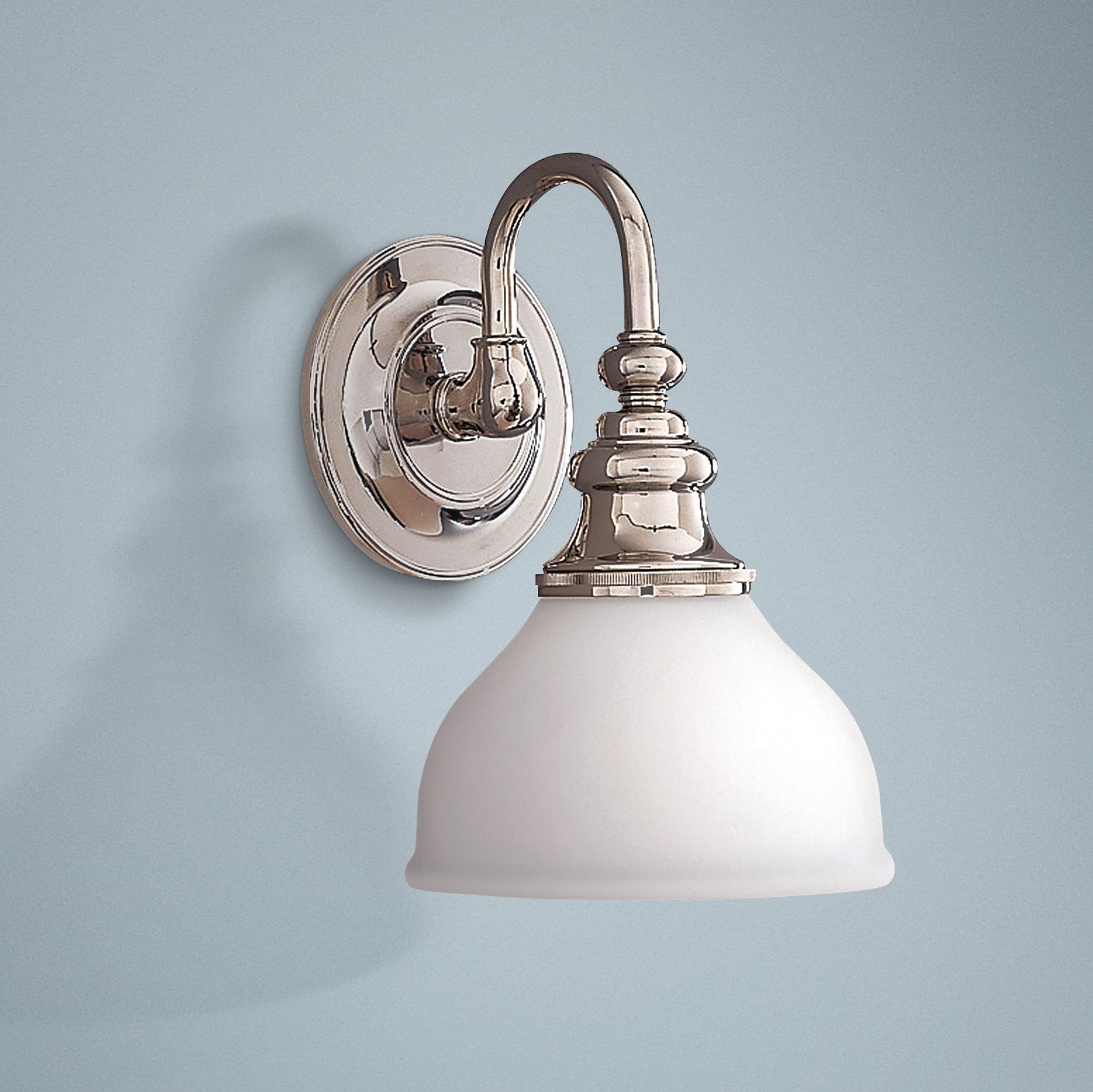 Sutton 10 1/4â€ High  Polished Nickel Wall Sconce