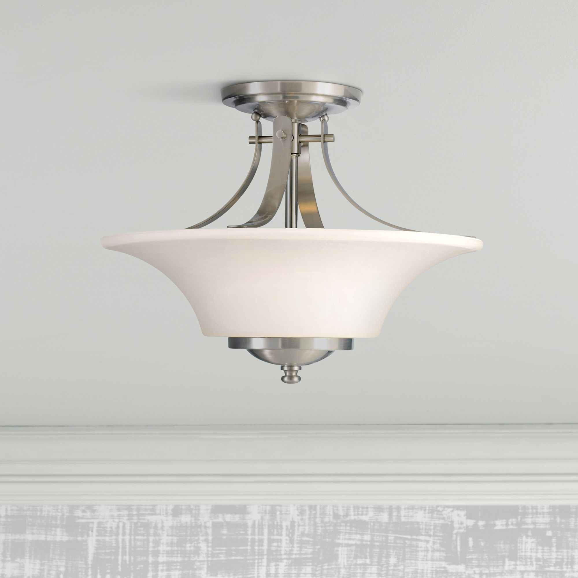 Barrington 15" Wide Semi-Flushmount Ceiling Fixture by Feiss