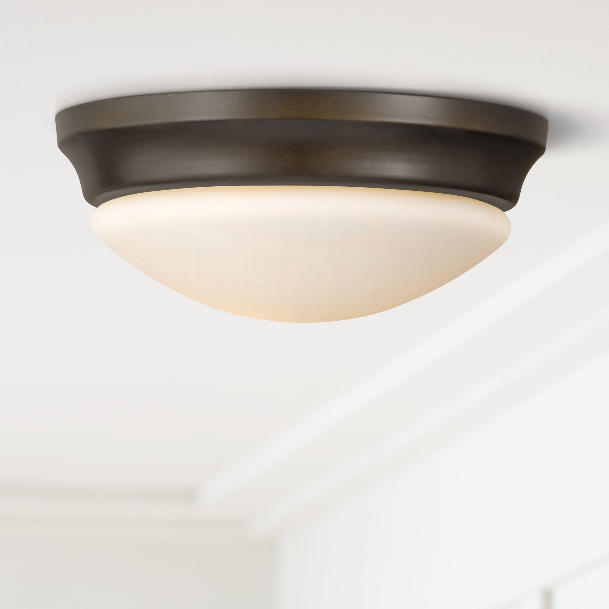 Barrington 14â€ Diameter Bronze Flushmount Ceiling Fixture