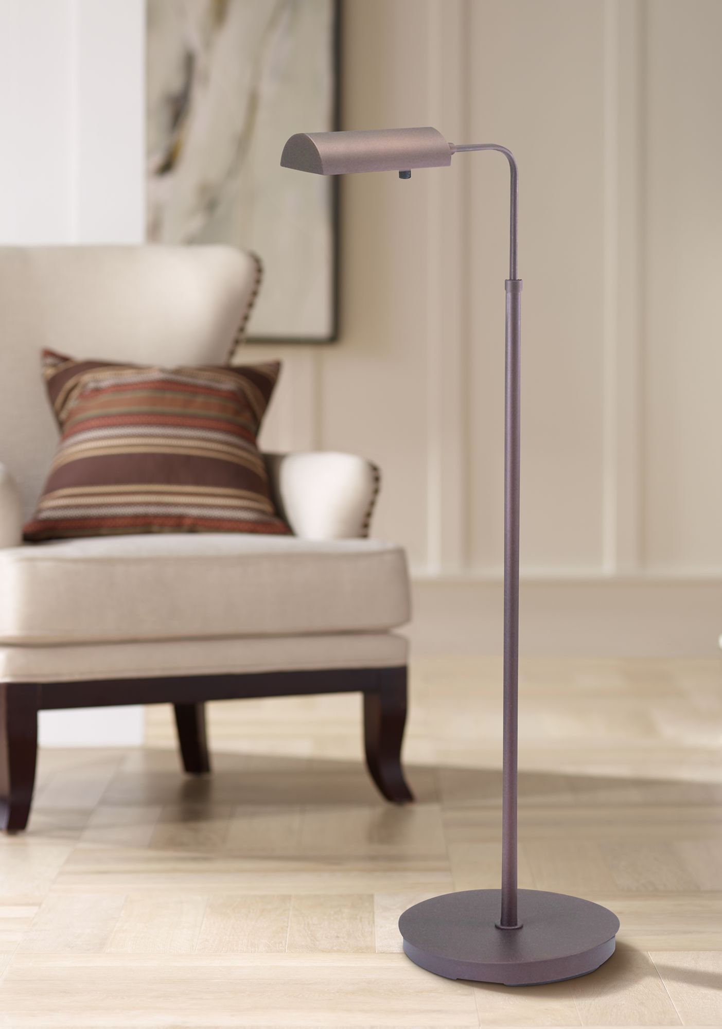 Generation Adjustable Bronze Floor Lamp by House of Troy