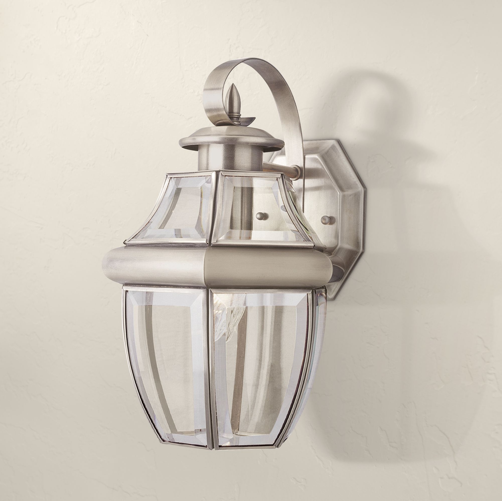 Acorn Brushed Nickel 13" High Lantern Outdoor Light