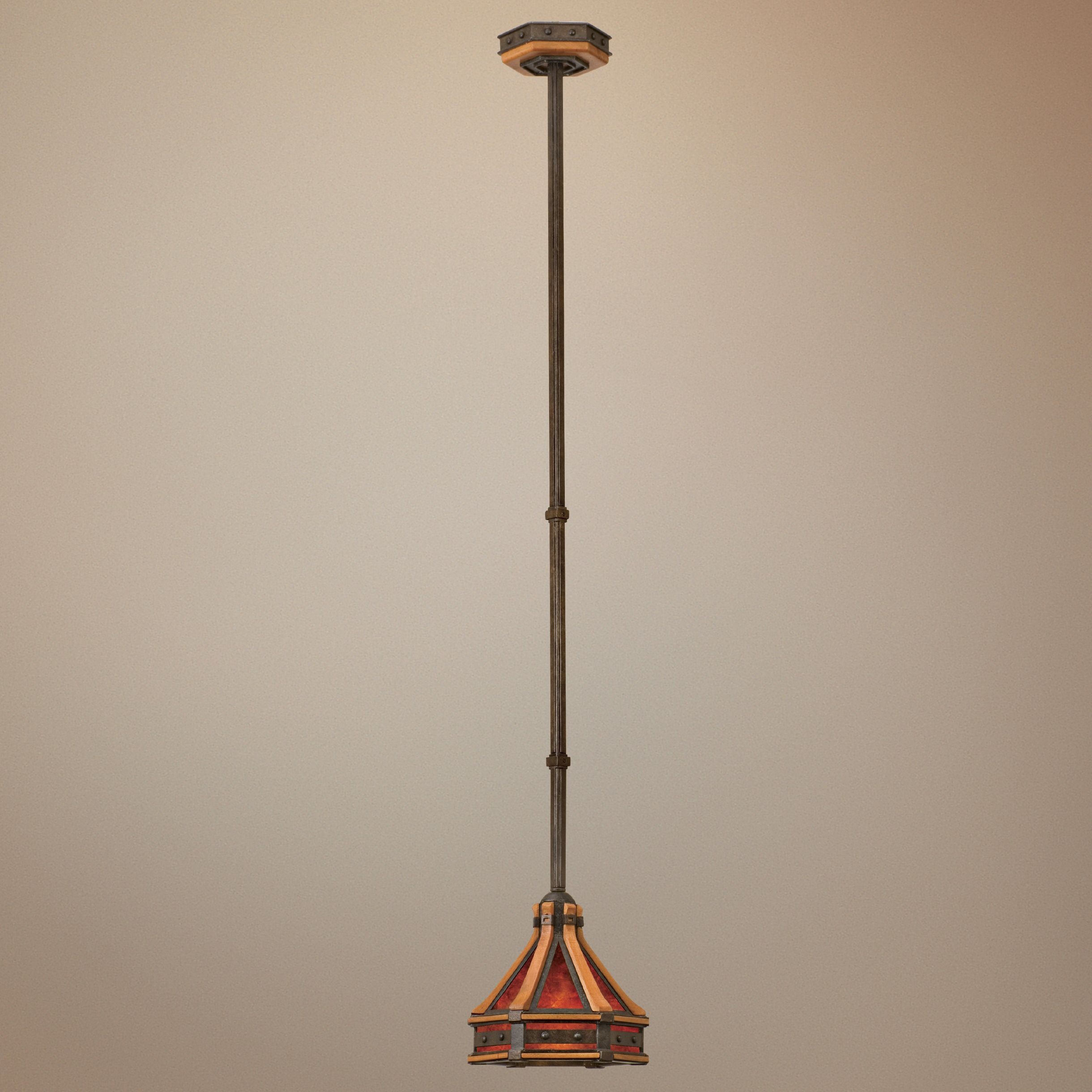 Aspen Collection 9 1/4" Wide Natural Iron Mini Pendant