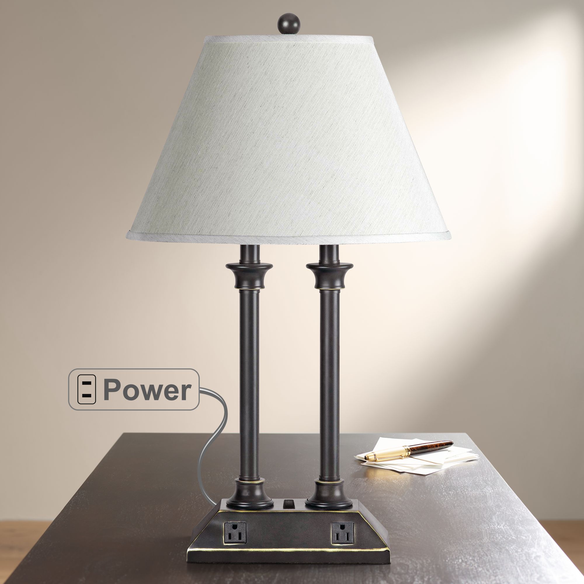 table lamp with power outlet