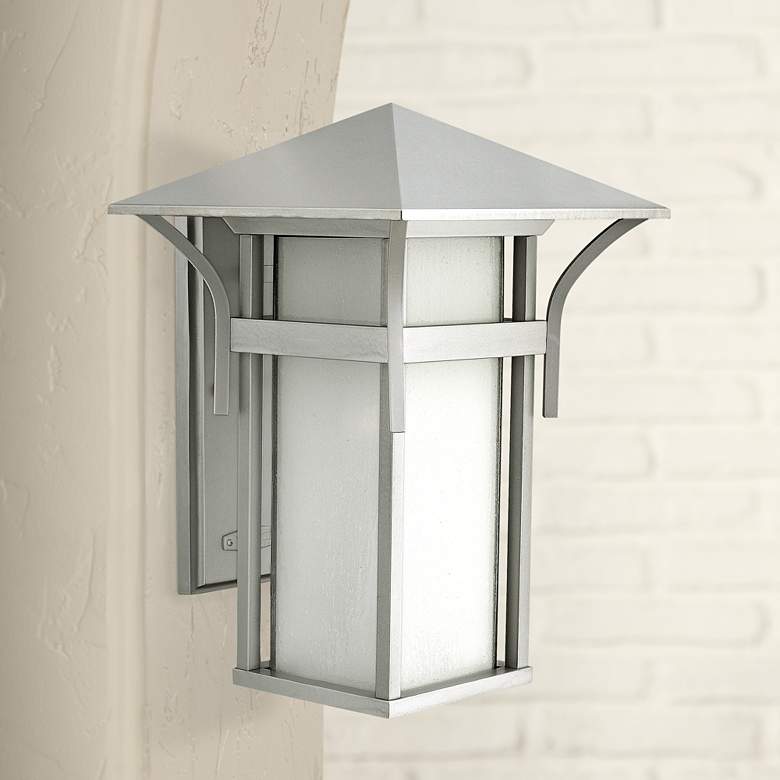 Harbor Collection Titanium 16 1/4&quot; High Outdoor Wall Light