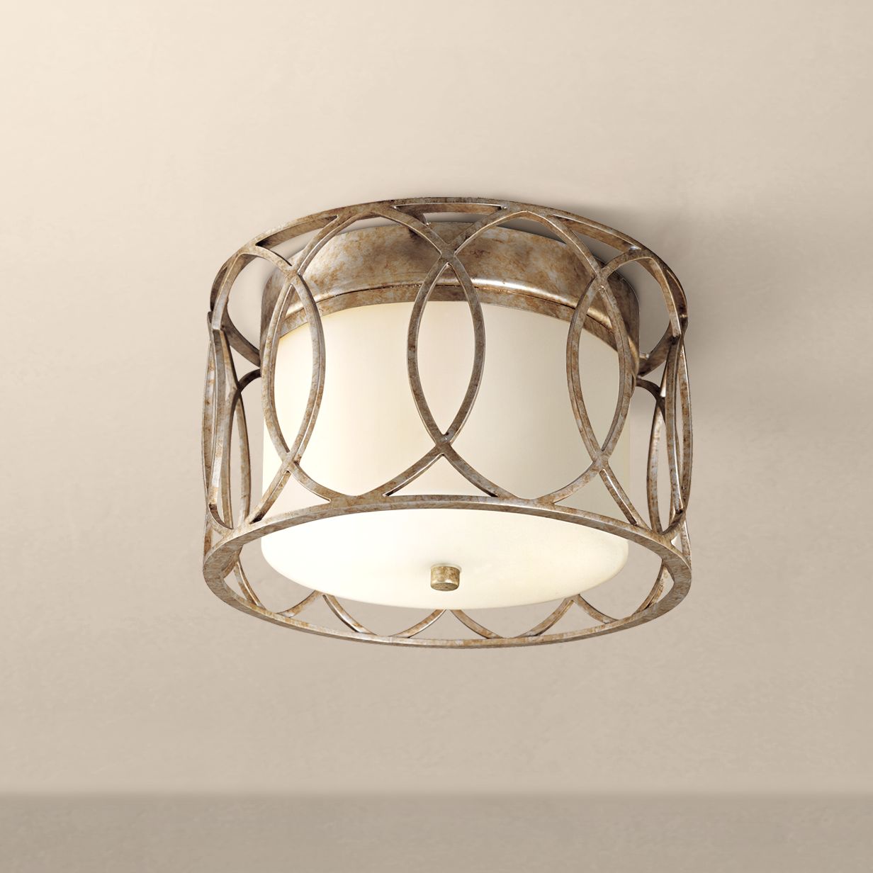 Sausalito Collection 12 1/4" Wide Silver-Gold Ceiling Light