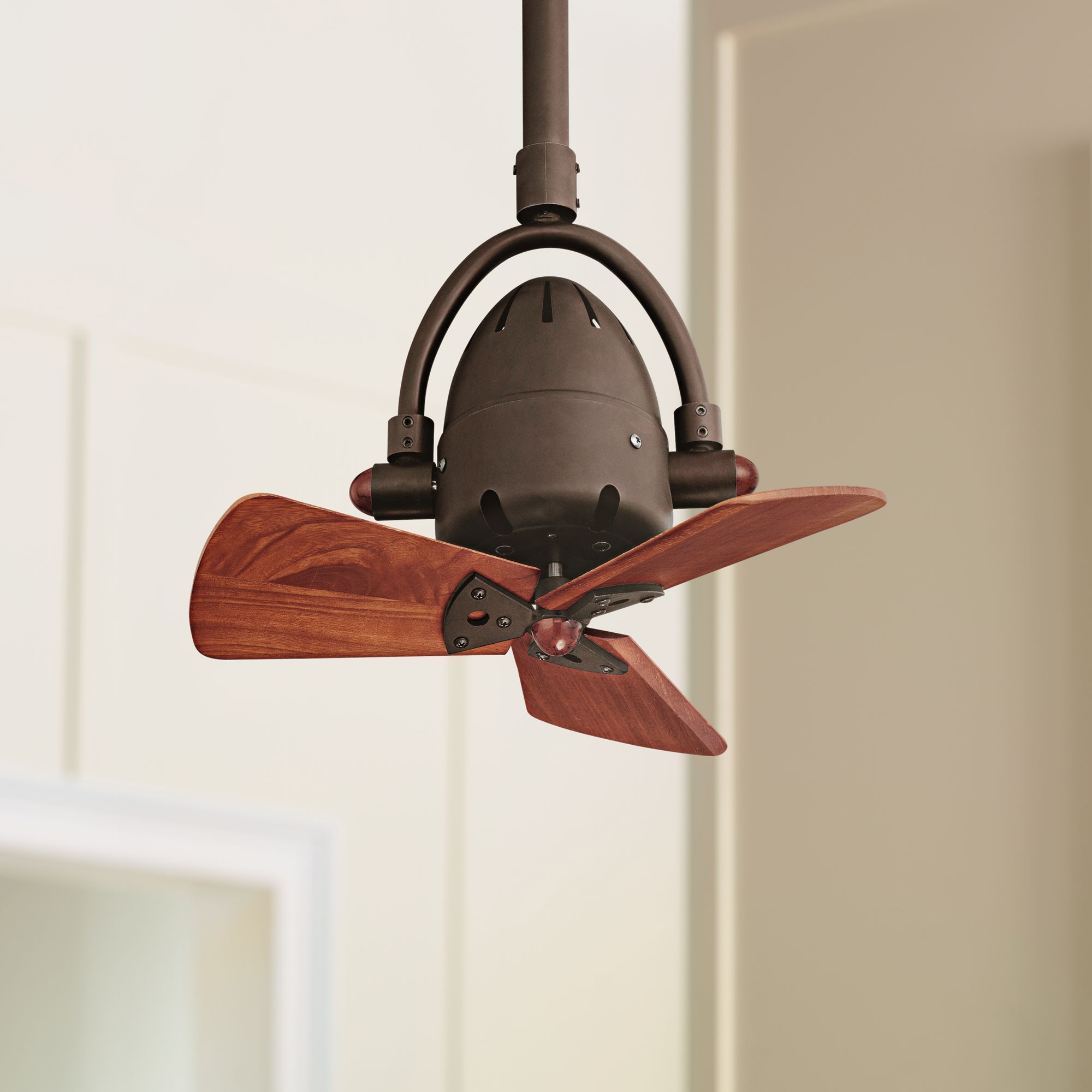 16 Diane Textured Bronze Wood Blades Ceiling Fan
