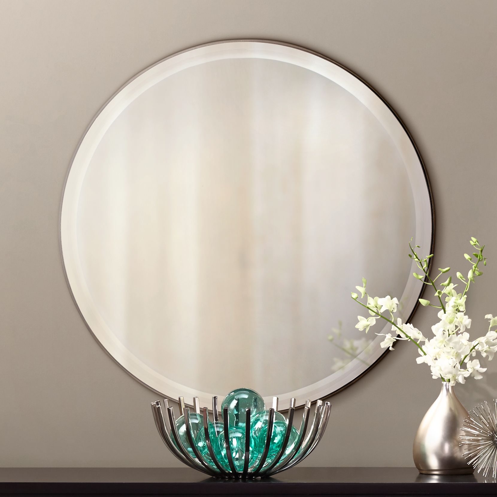 Cooper Classic Seymour Brown 29" Round Wall Mirror