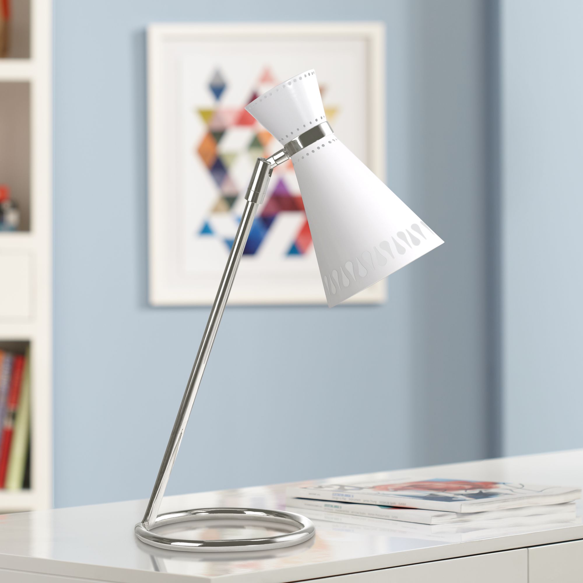 Jonathon Adler Havana Polished Nickel Task Desk Lamp