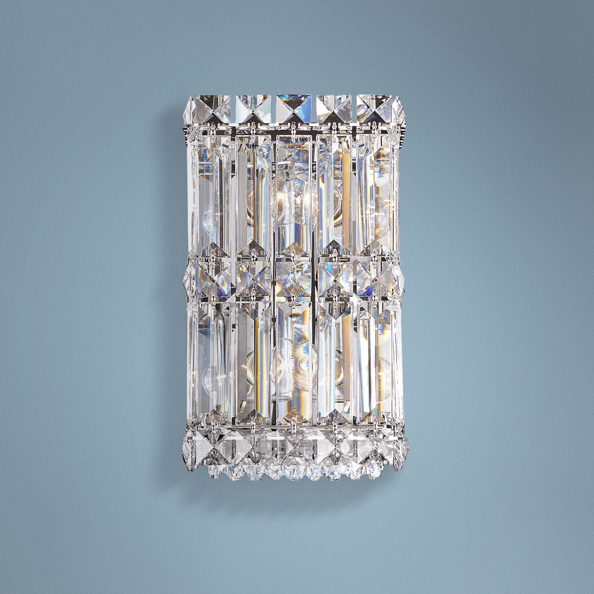 Schonbek Quantum Collection 9" High Crystal Wall Sconce