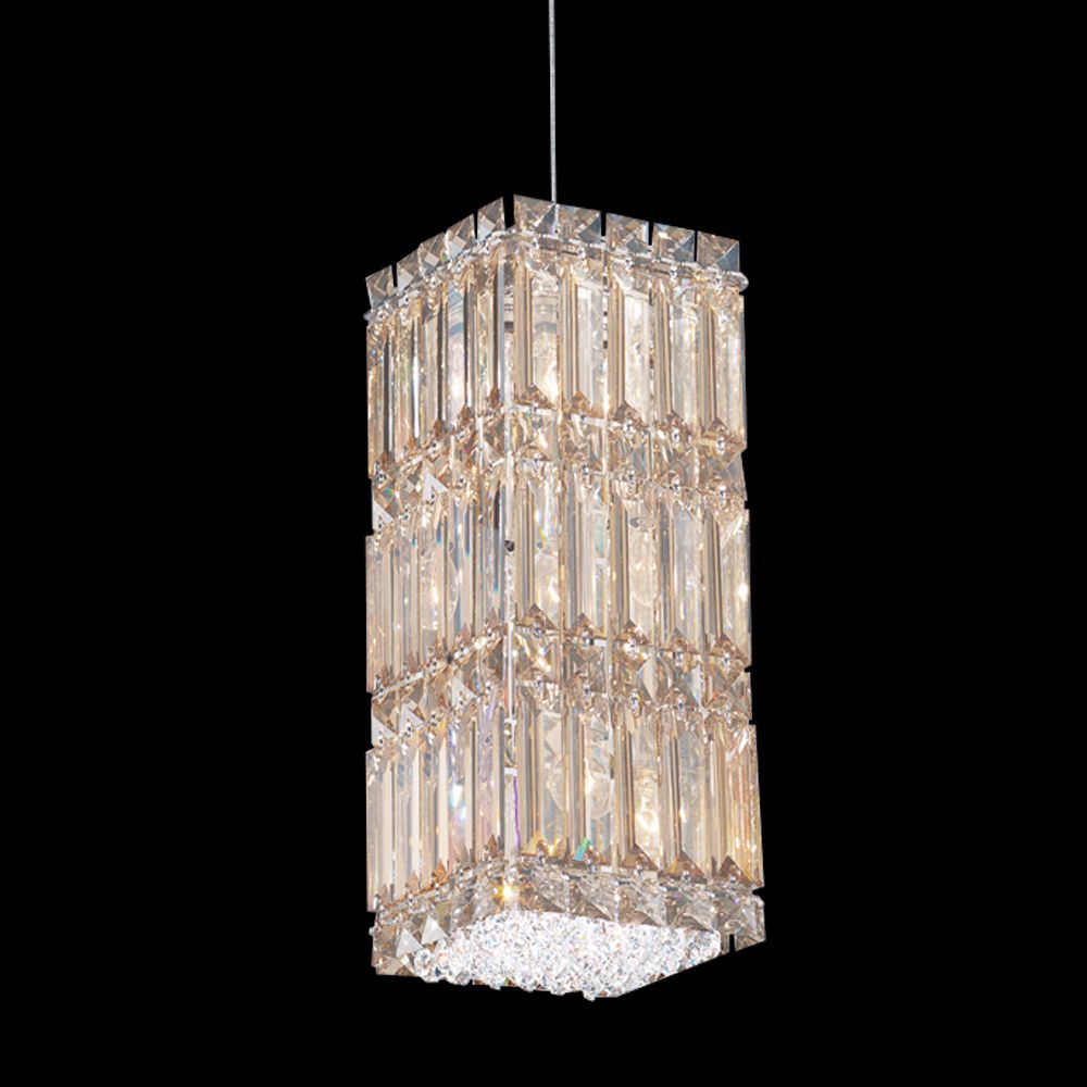 Schonbek Quantum Block 5 1/2" Gold Shadow Crystal Chandelier