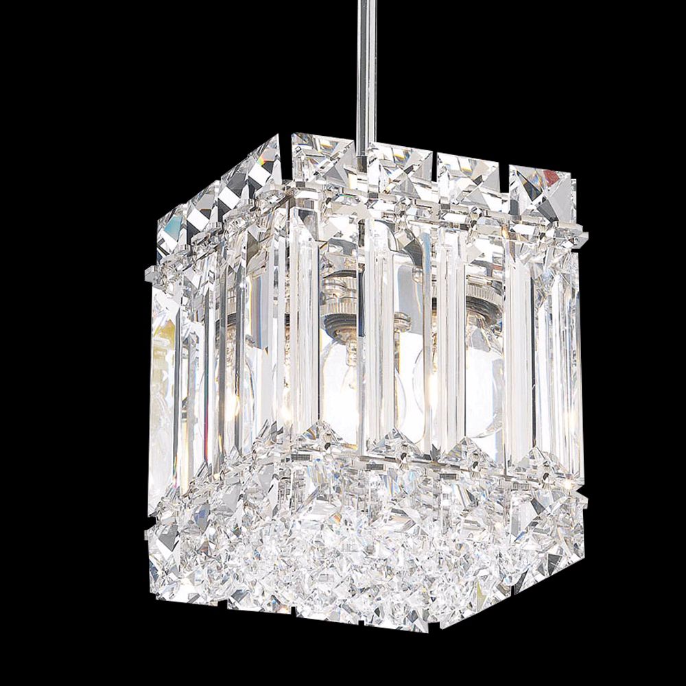 Schonbek Quantum Collection 4" Wide Crystal Mini Pendant