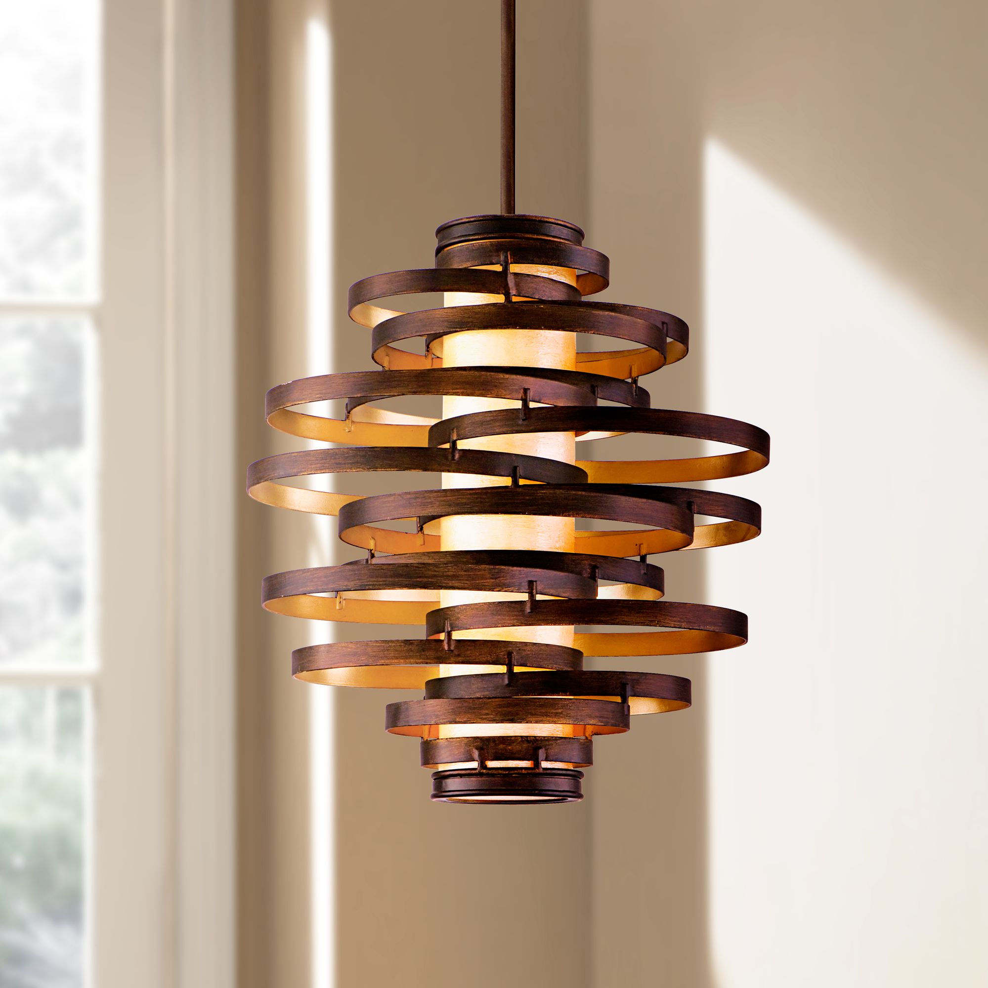 Wide Contemporary Pendant Light 