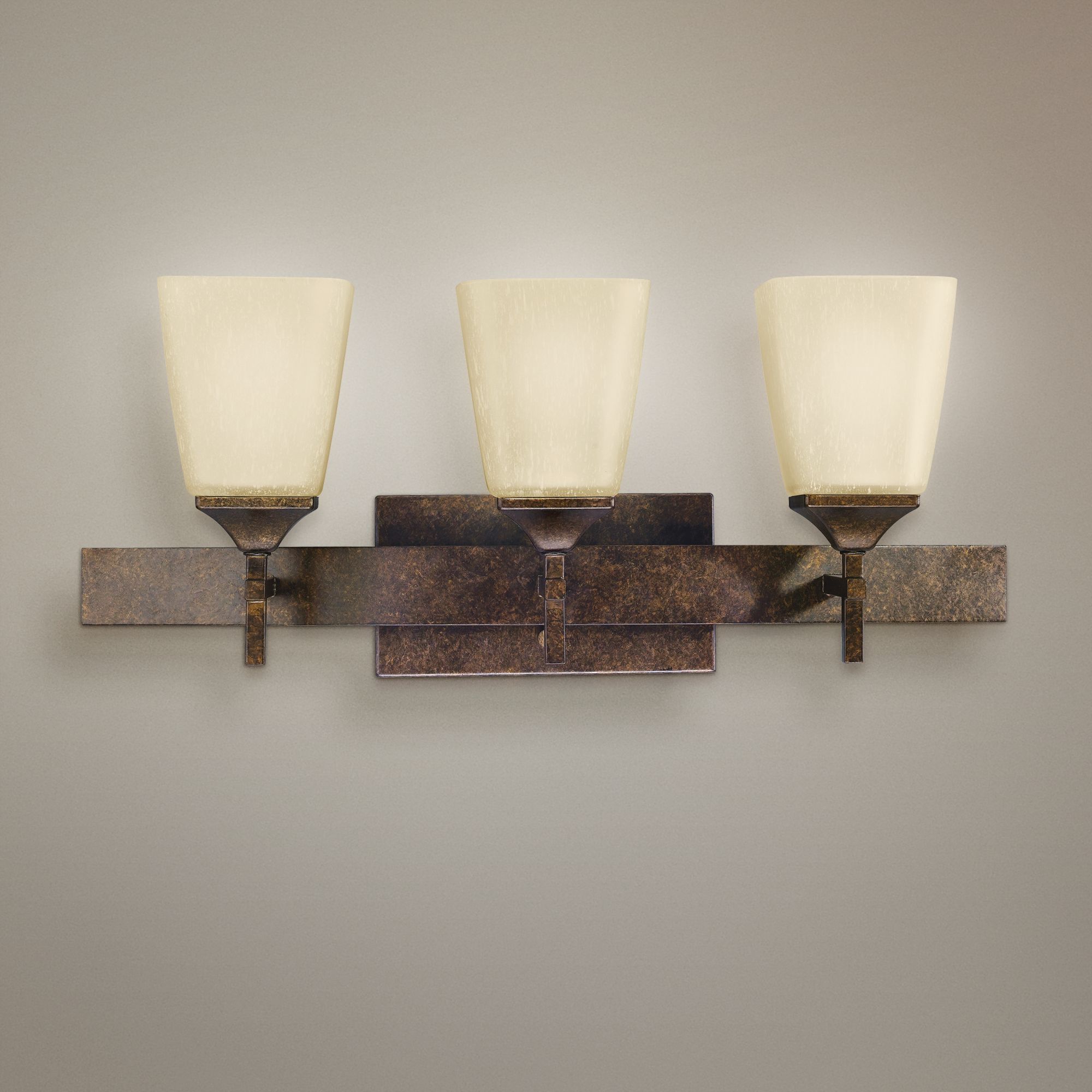 Marbled Bronze Finish 3-Light 23 1/2" Wide Bath Light