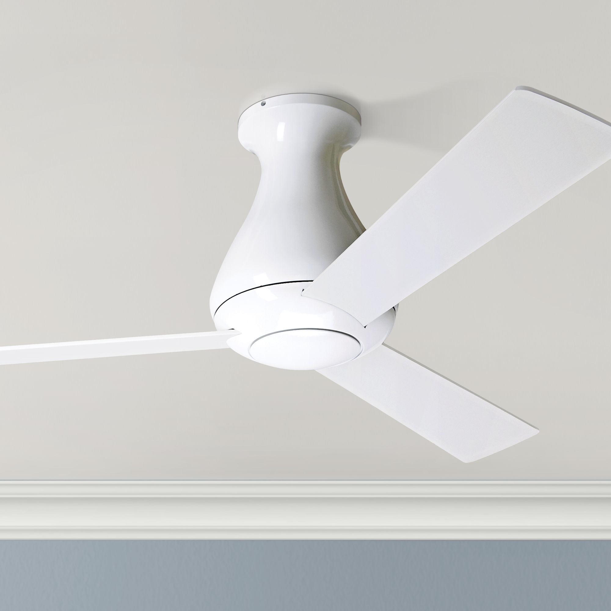 42 Modern Fan Altus Gloss White Flush Mount Ceiling Fan J9279   J9279cropped.fpx