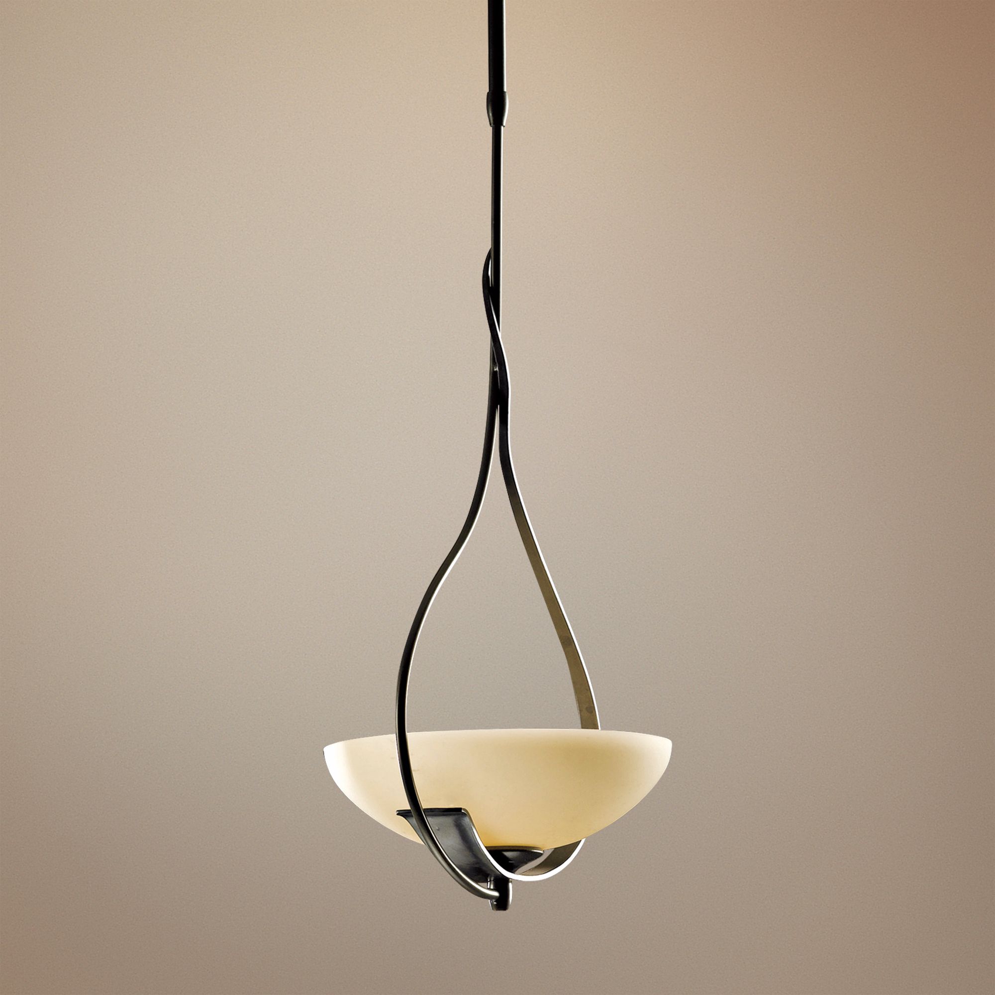 Hubbardton Forge Lyra 12" Wide Burnished Steel Mini Pendant