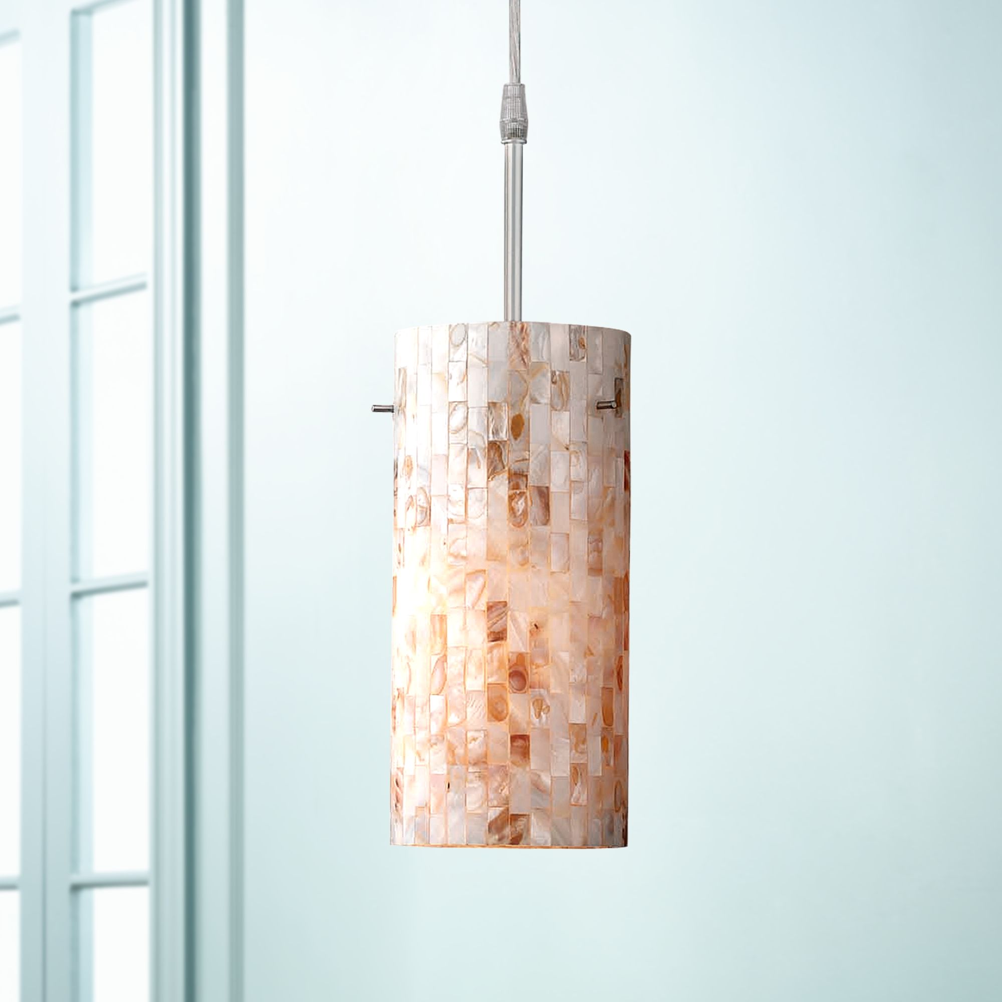 Lite Source Schale 5" Wide Mosaic Shell Mini Pendant