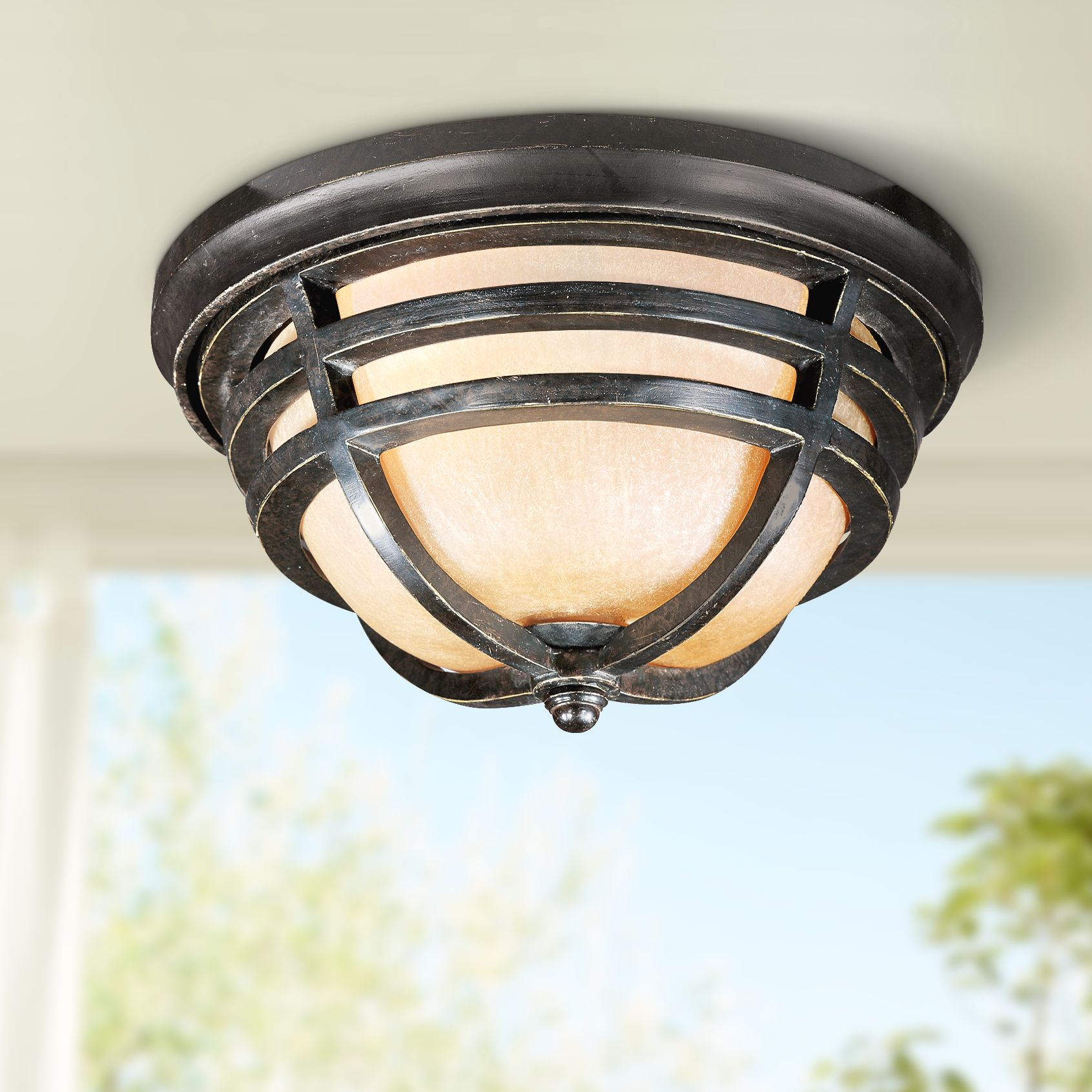 Westport Collection 13" Wide Indoor - Outdoor Ceiling Light