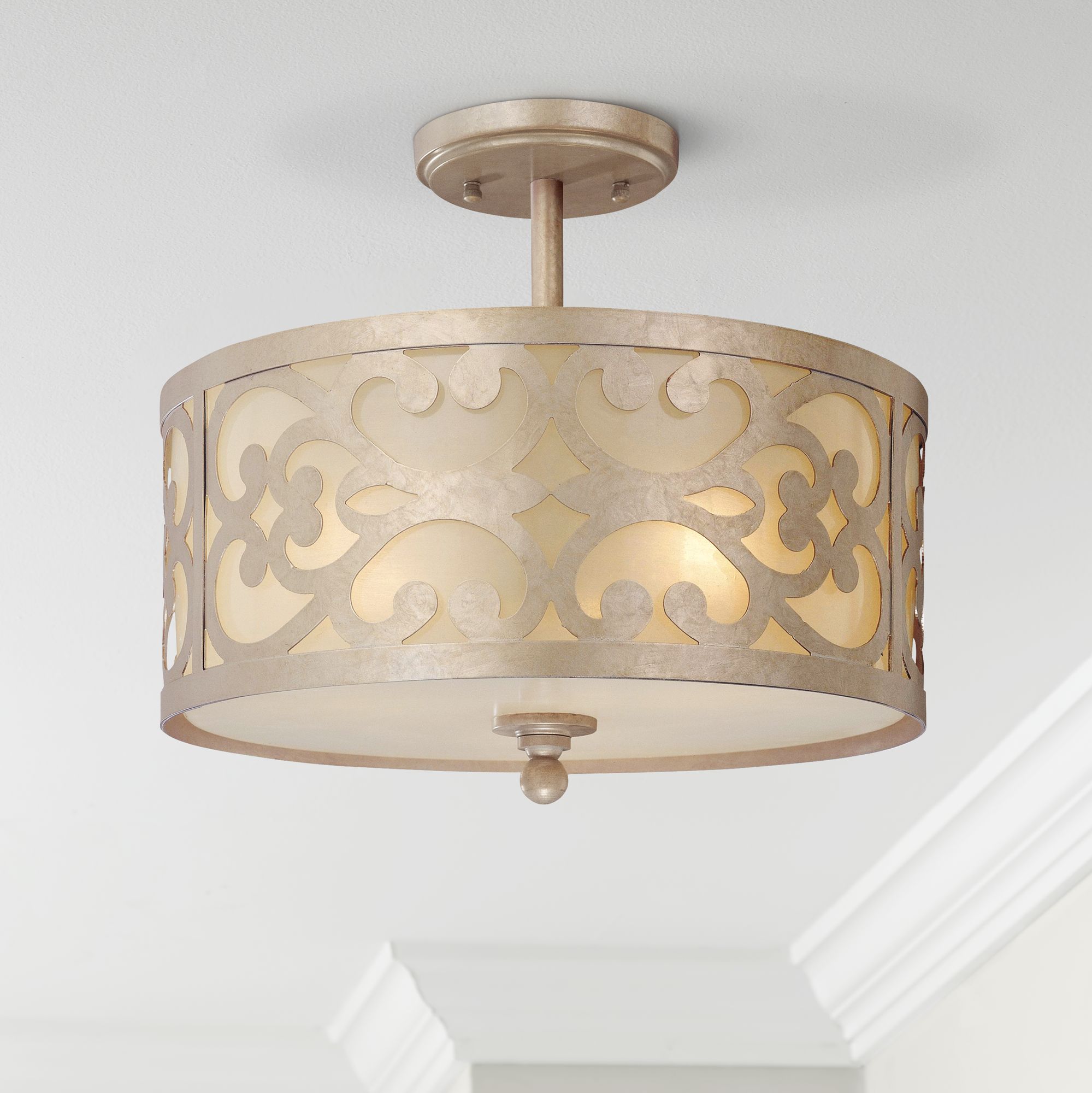 Nanti Collection Champagne Silver 14" Wide Ceiling Light