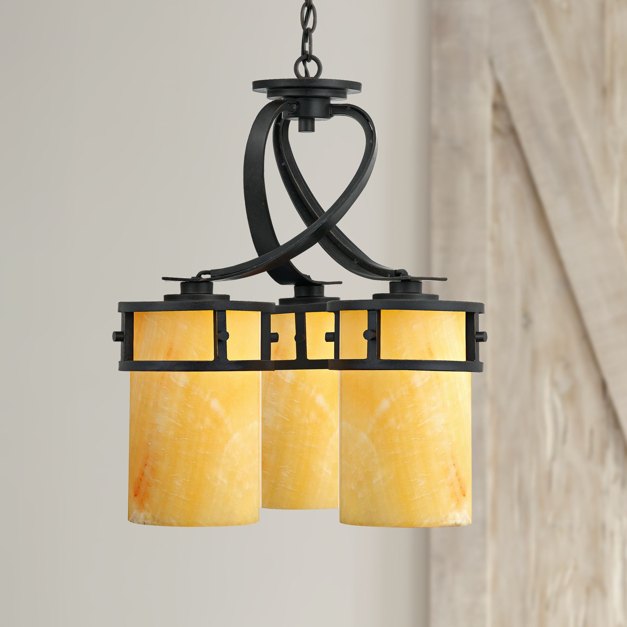 Kyle Imperial Bronze 3-Light Chandelier