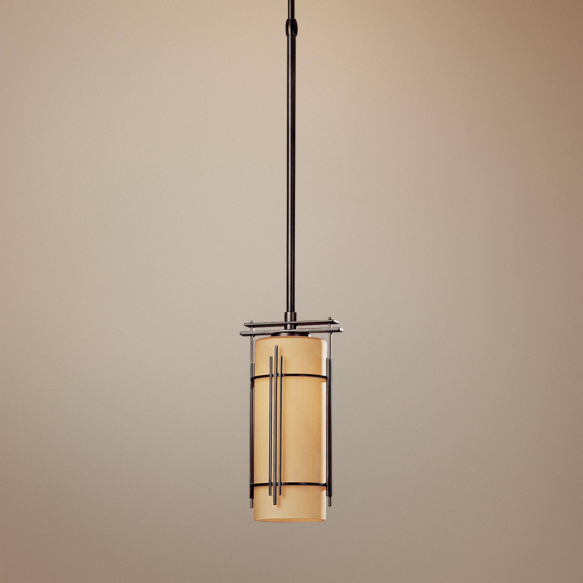 Hubbardton Forge Dark Smoke Stone Glass 6 Wide Mini Pendant
