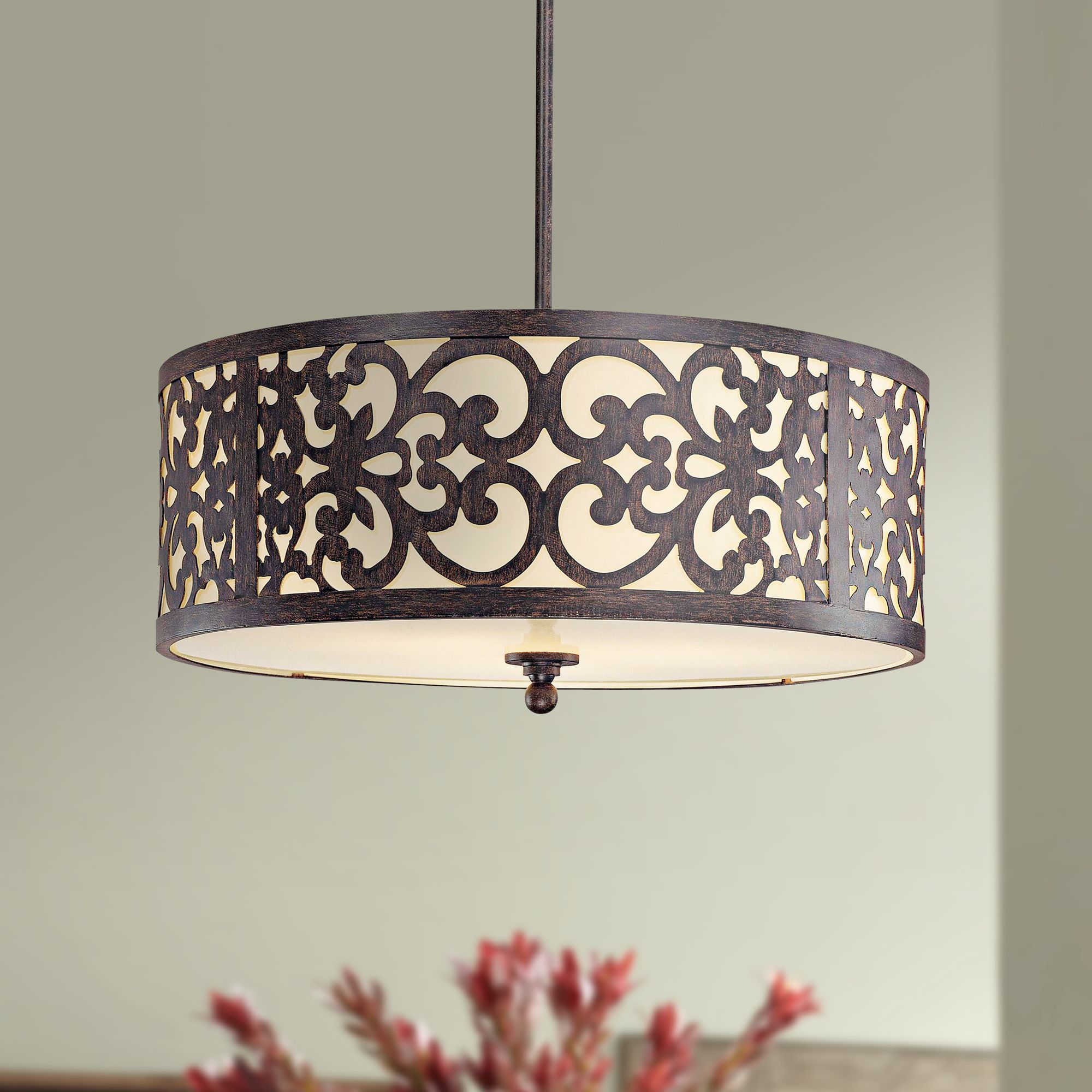 Nanti Collection Iron Oxide 20" Wide Pendant Chandelier