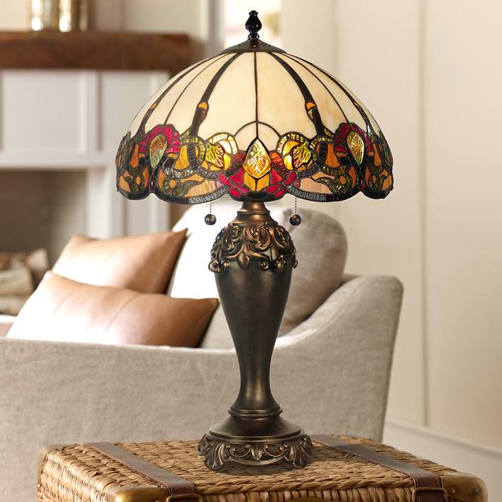Dale Tiffany Northlake Art Glass Table Lamp M1663 Lamps Plus