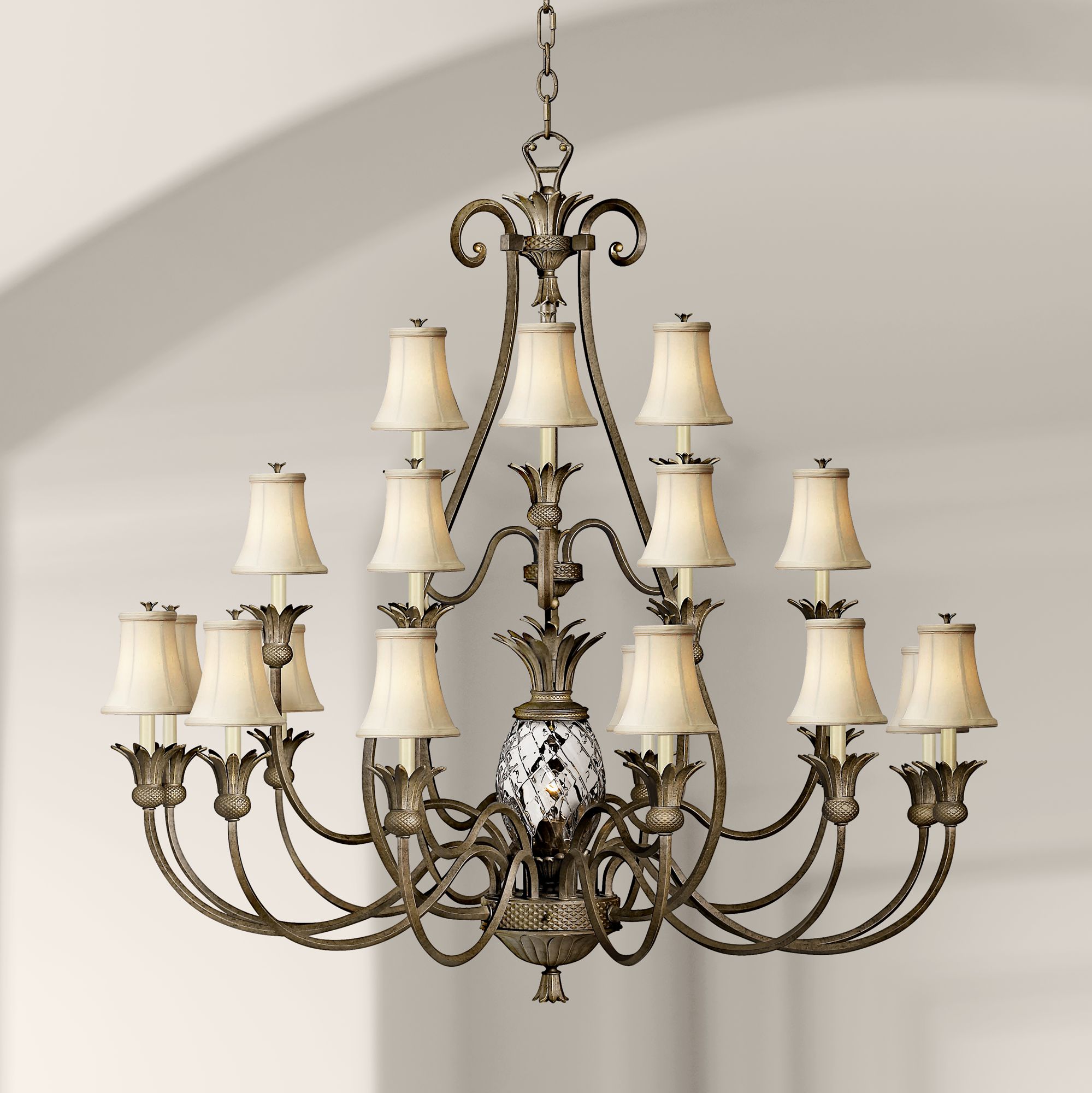 Hinkley Plantation 22-Light 56" Wide Pearl Bronze Chandelier
