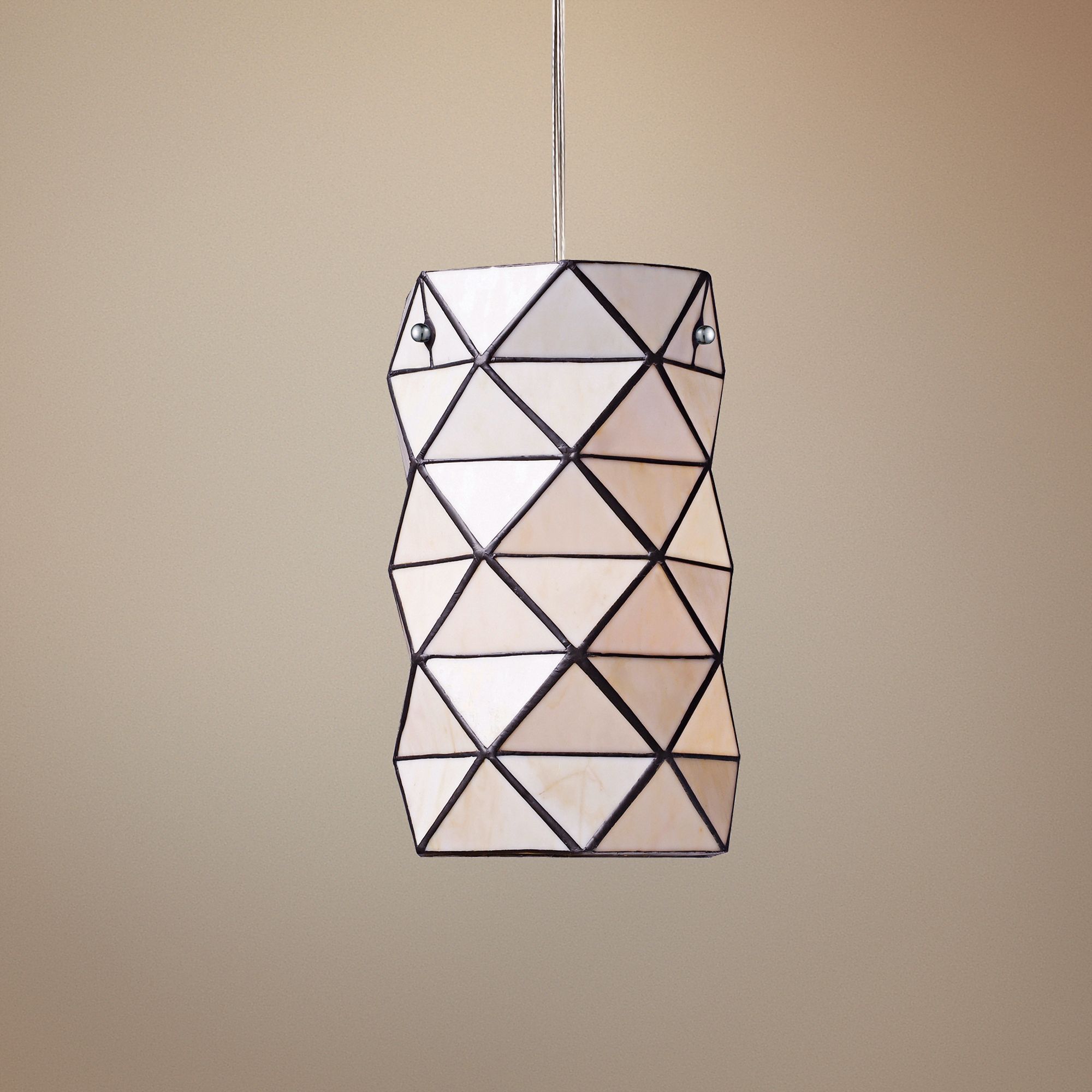 Tetra Collection 7" Wide Chrome Tiffany Style Mini Pendant