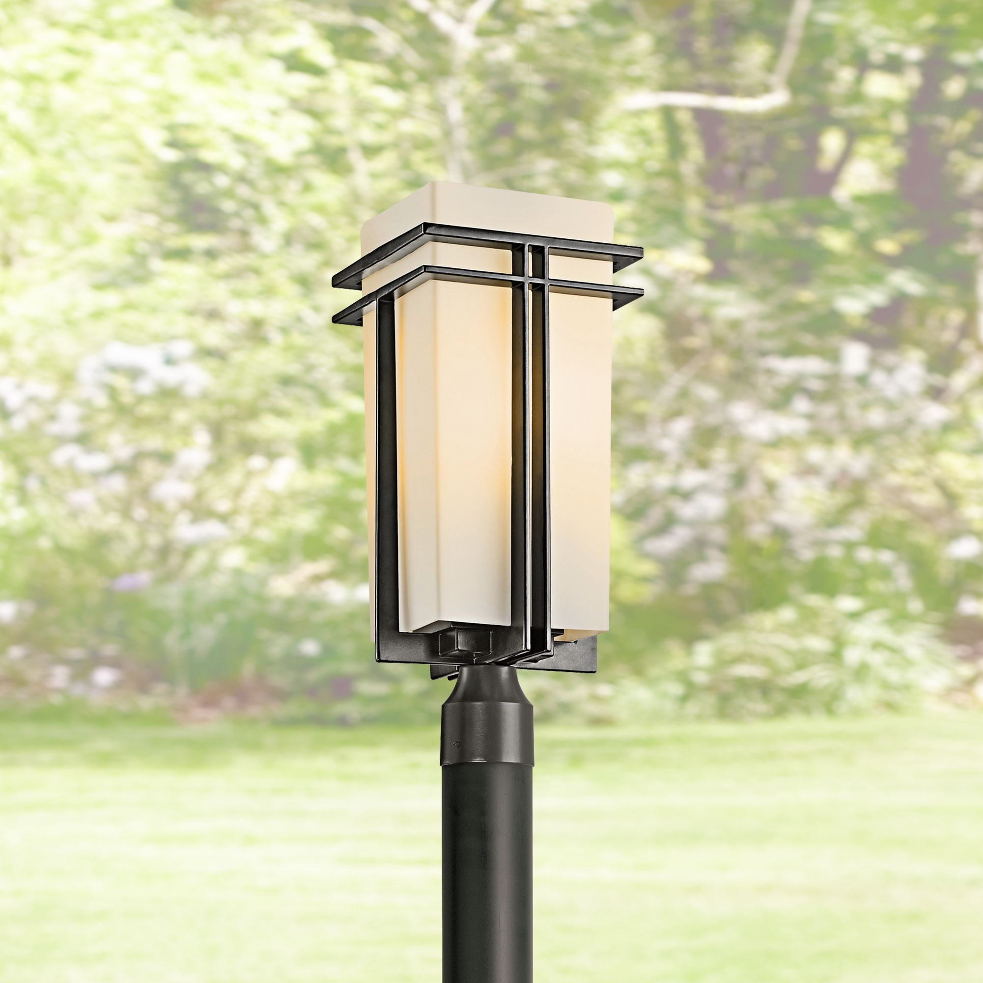Tremillo Collection Black 20" High Outdoor Post Light - #M7455 | Lamps Plus
